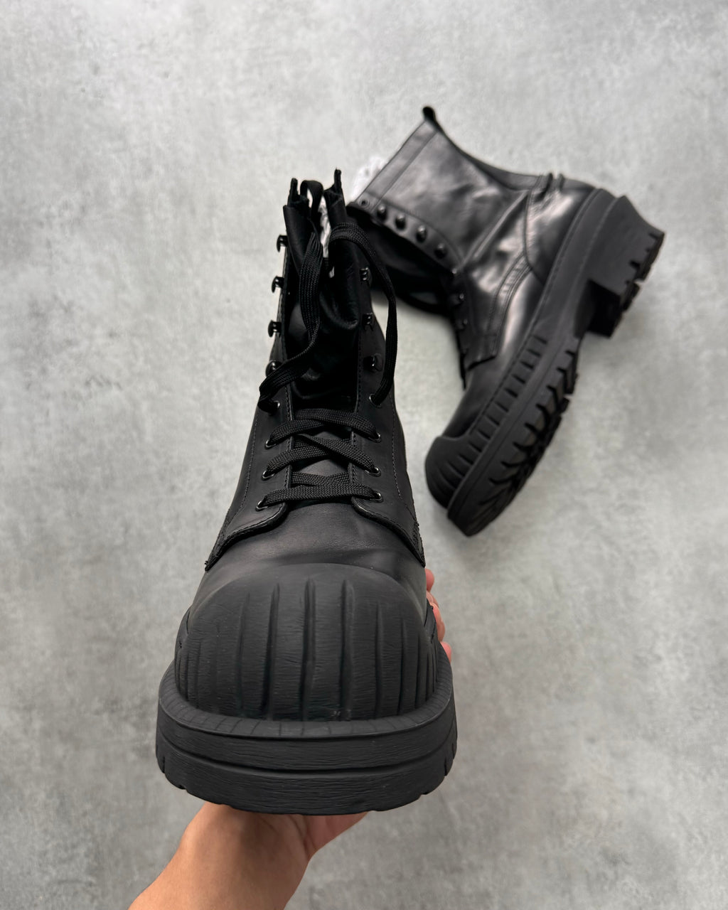 Acne Studios Trooper Black Ankle Boots