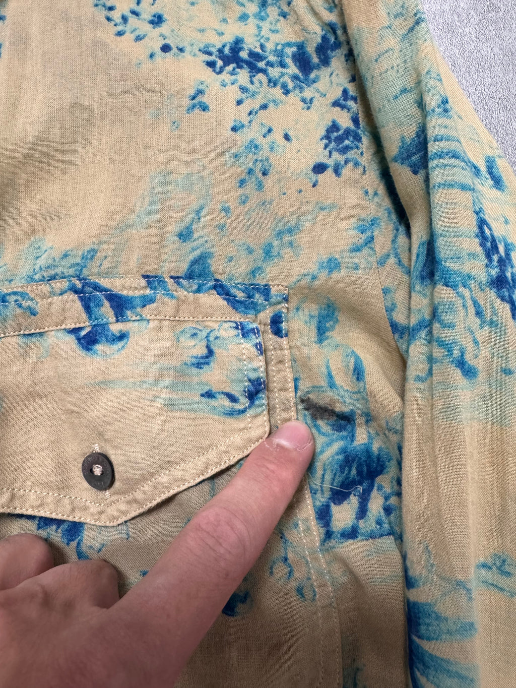 1998 Dolce & Gabbana Toile De Jouy Beige & Bleu Shirt