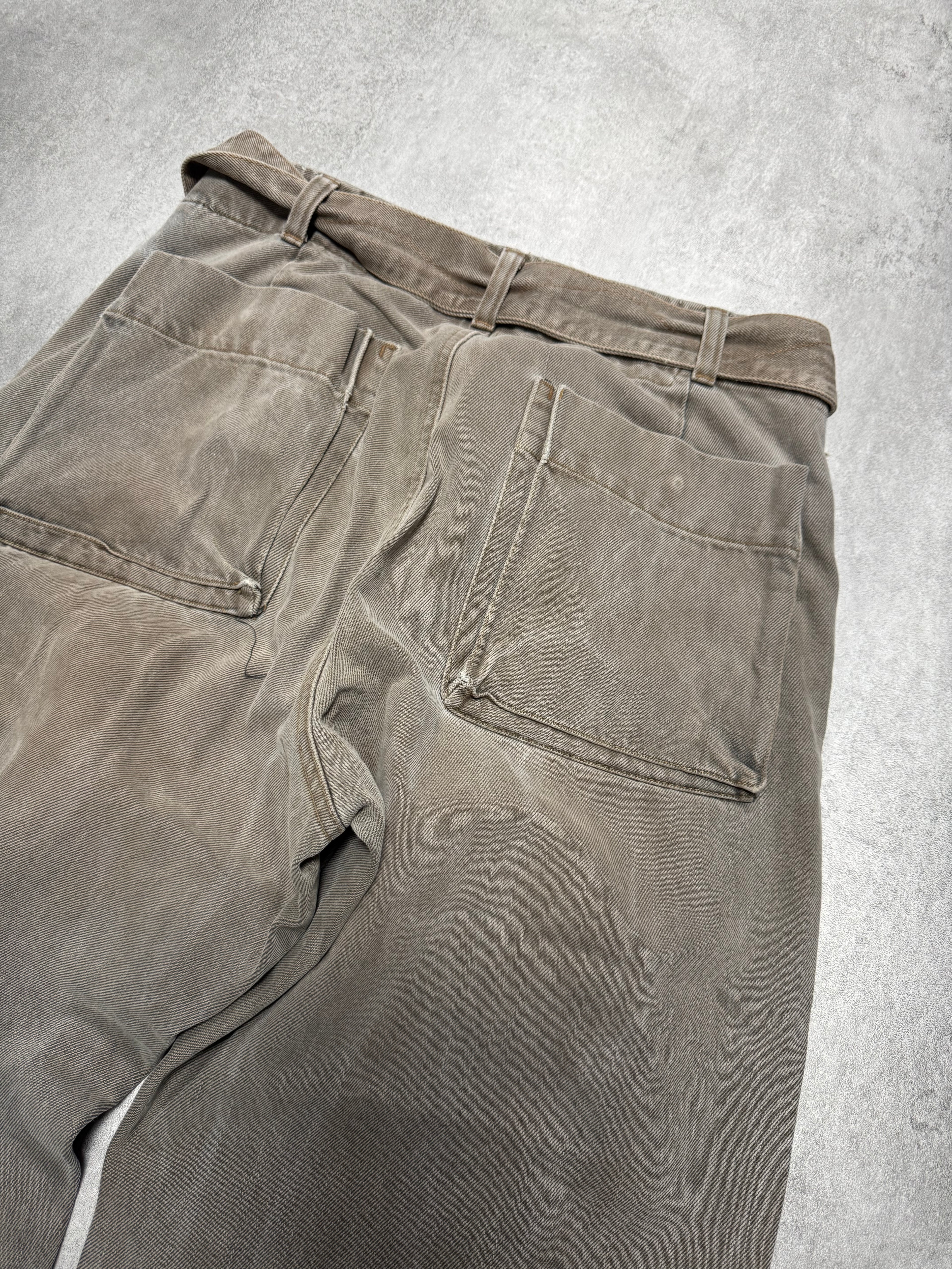 2000s Armani Grey Denim Cargo Jeans