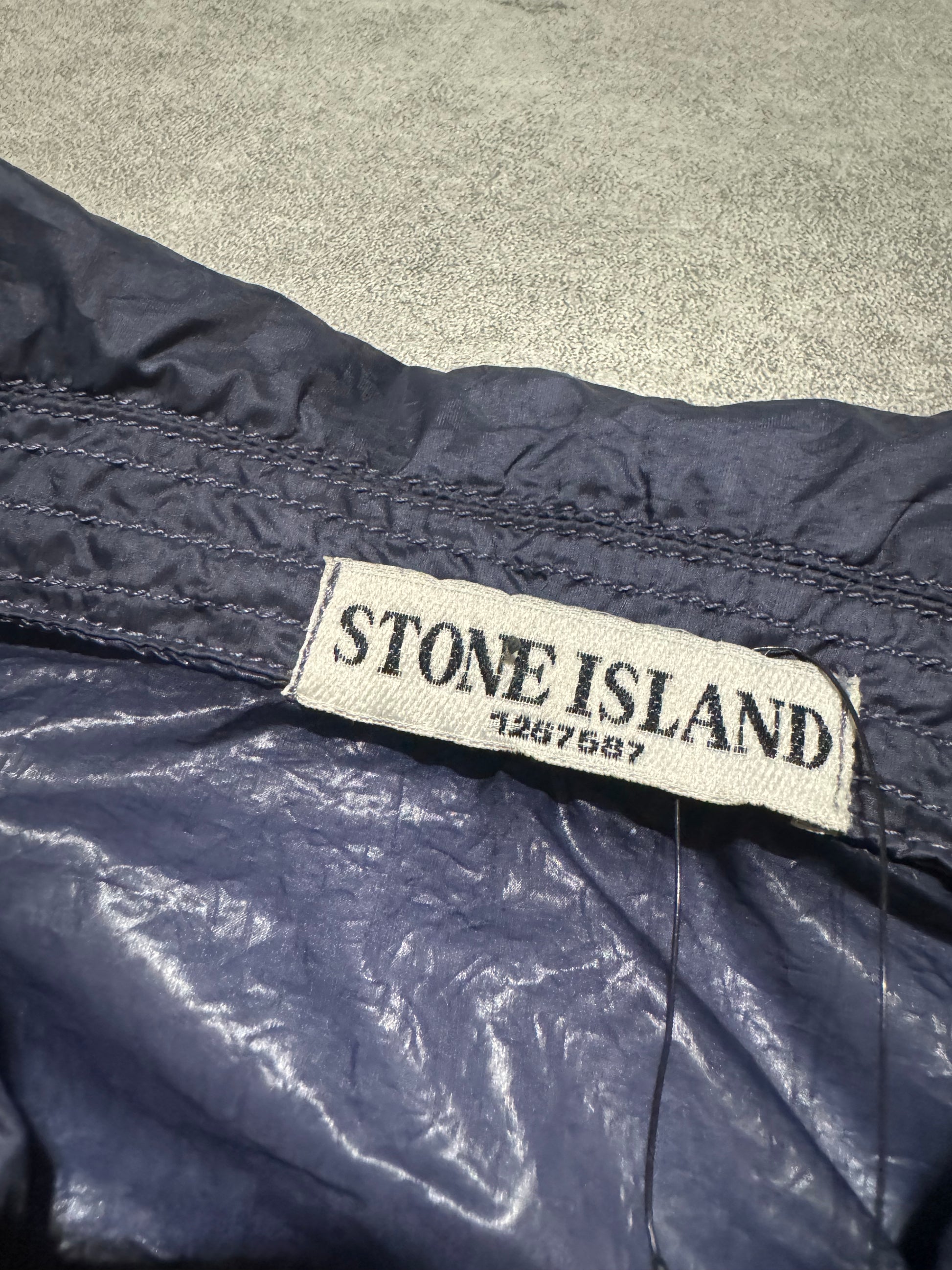 2000s Stone Island Nylon Navy Light Tactical Cargo Jacket (S/M) - 7