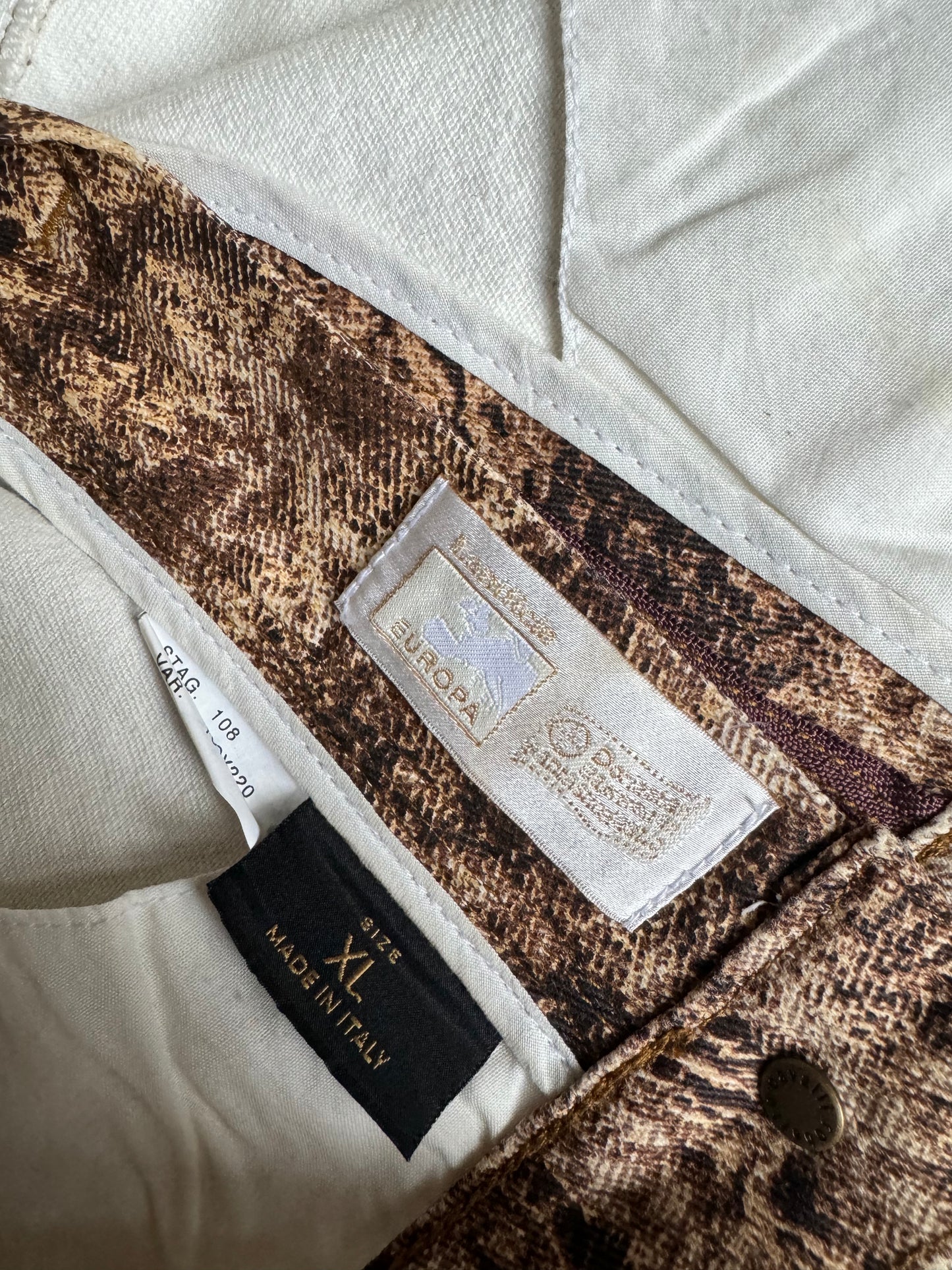 AW2000 Roberto Cavalli Sand Erosion Pants  (S) - 8