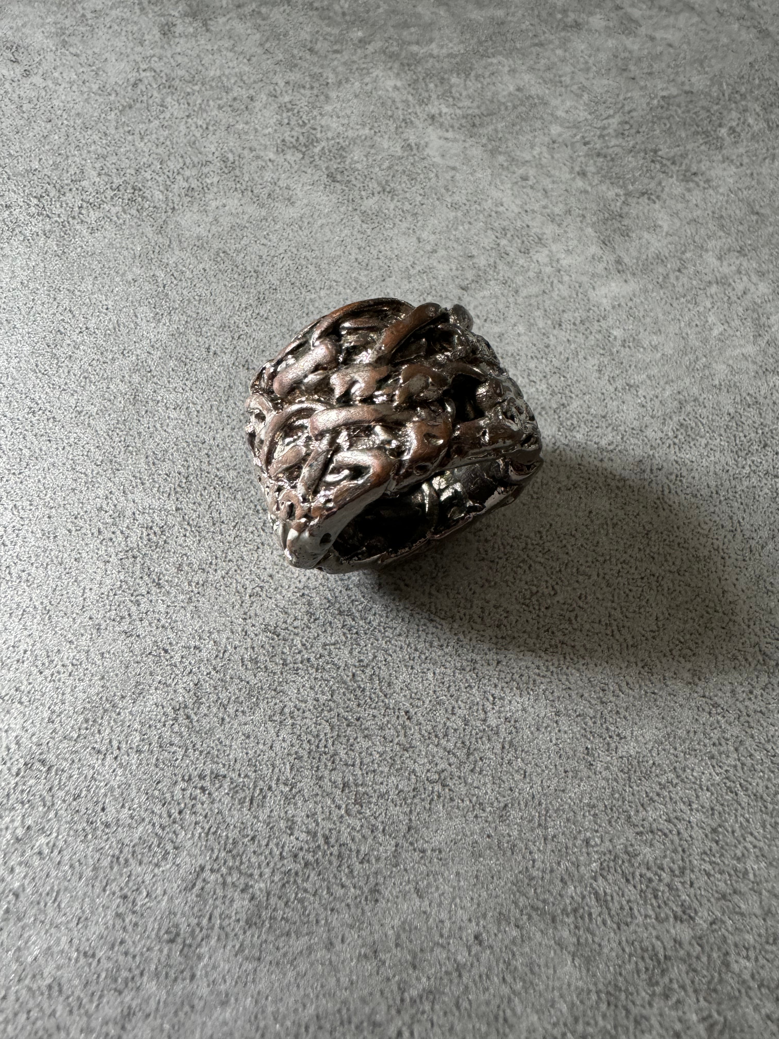 1997 Jean Paul Gaultier Brut Power Silver Steel Ring (OS) - 3