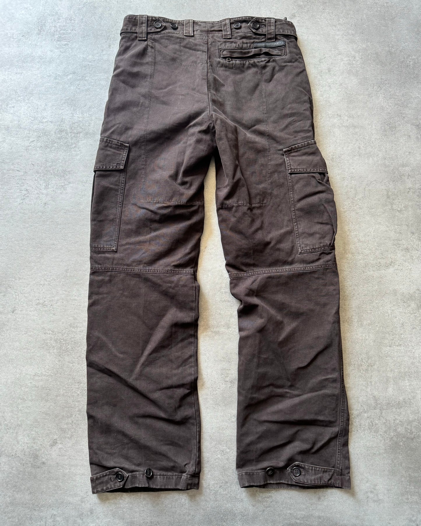 AW2006 Prada Brown Cargo Pants (M) - 2