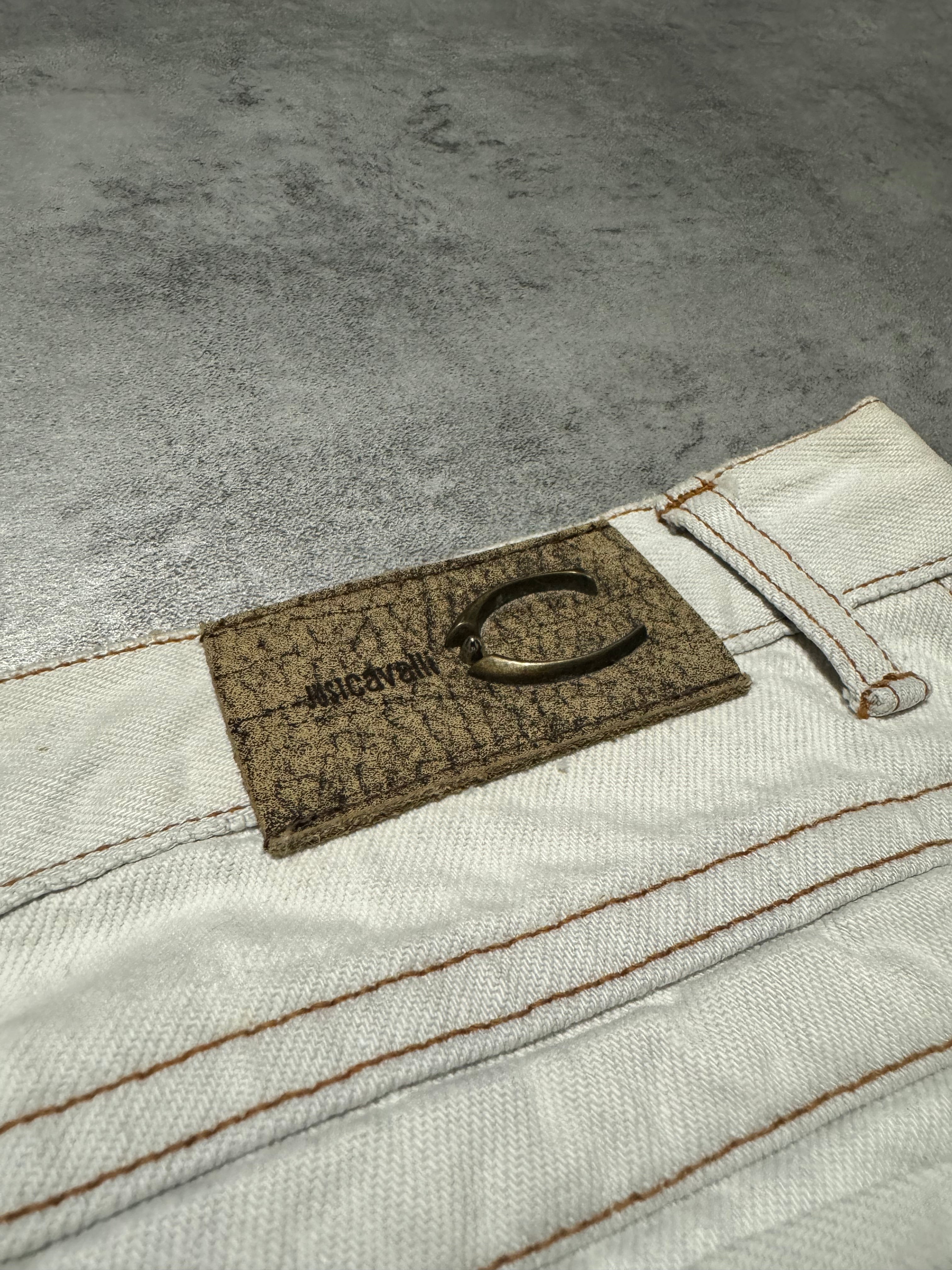 SS2004 Cavalli Geometrical Relaxed Triple White Pants (M) - 6