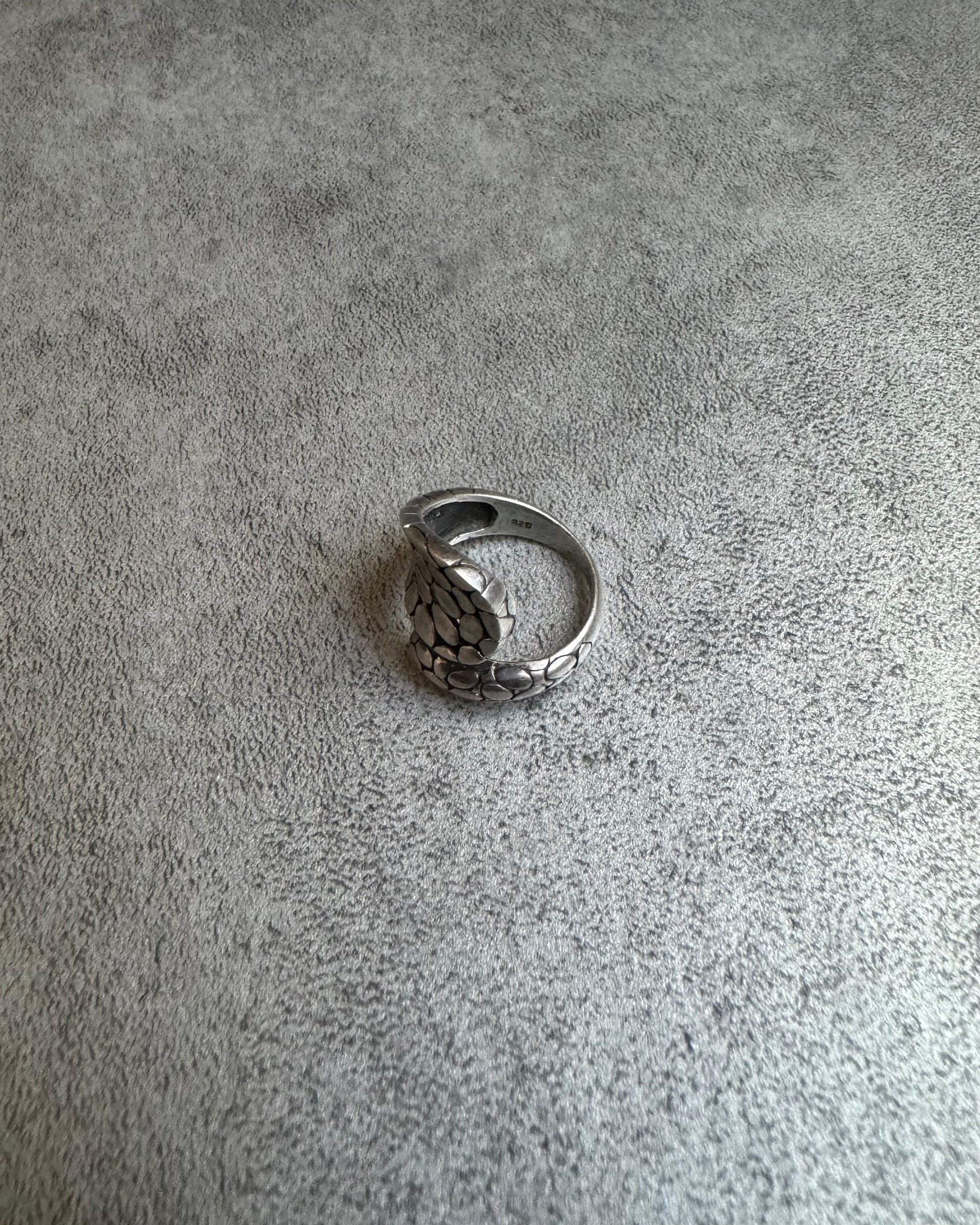 1970s Artisanal Silver 925 Snake Ring (OS) - 4