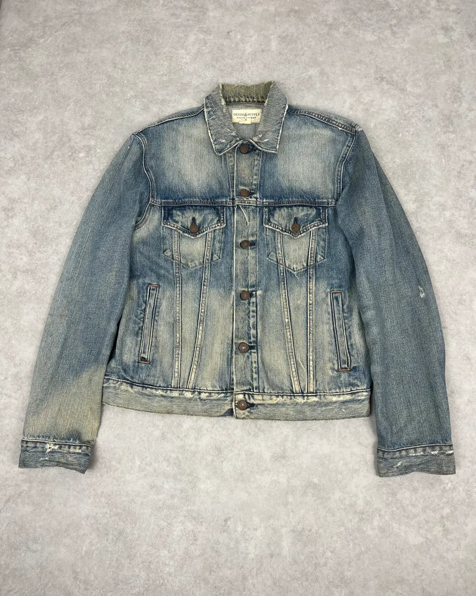 Ralph Laurent Denim & Supply Faded Blue Denim Jacket DcYeAZD 0