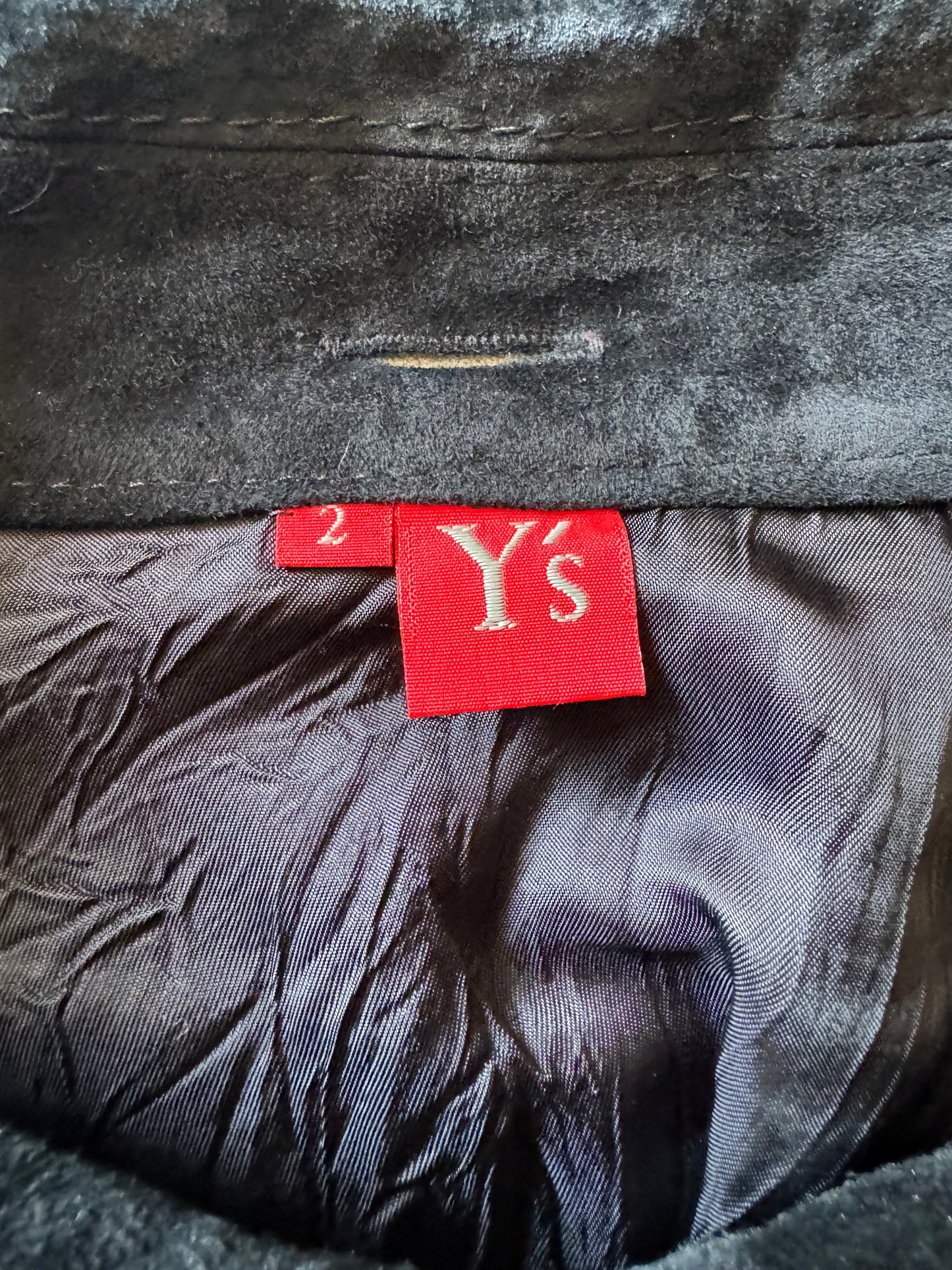 Yohji Yamamoto Y's 2 in 1 Japanese Black Suede Leather Jacket (XS) - 9