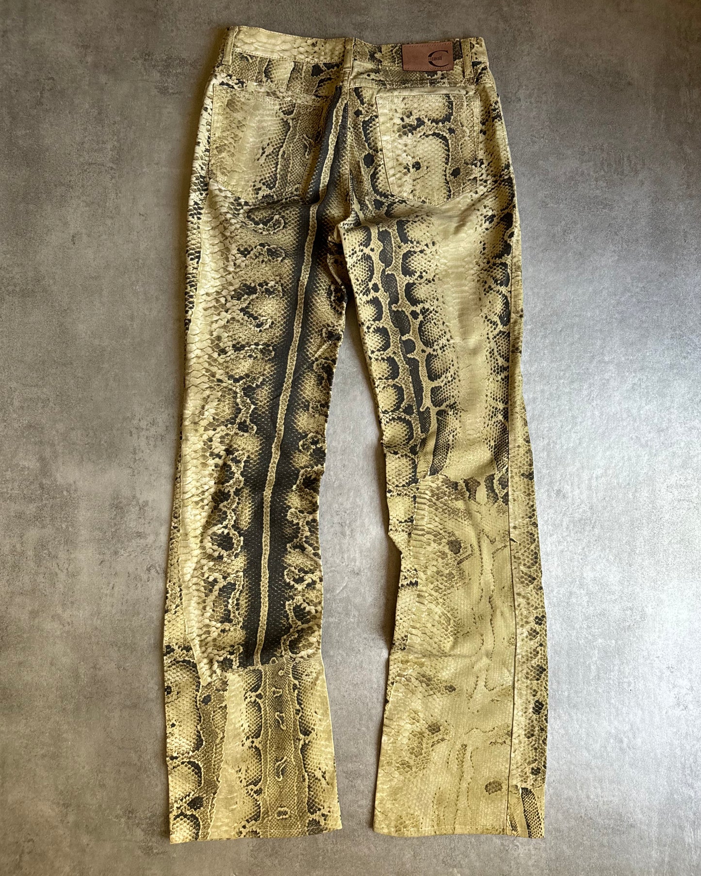 SS2006 Cavalli Funky Sand Python Pants (S) - 3