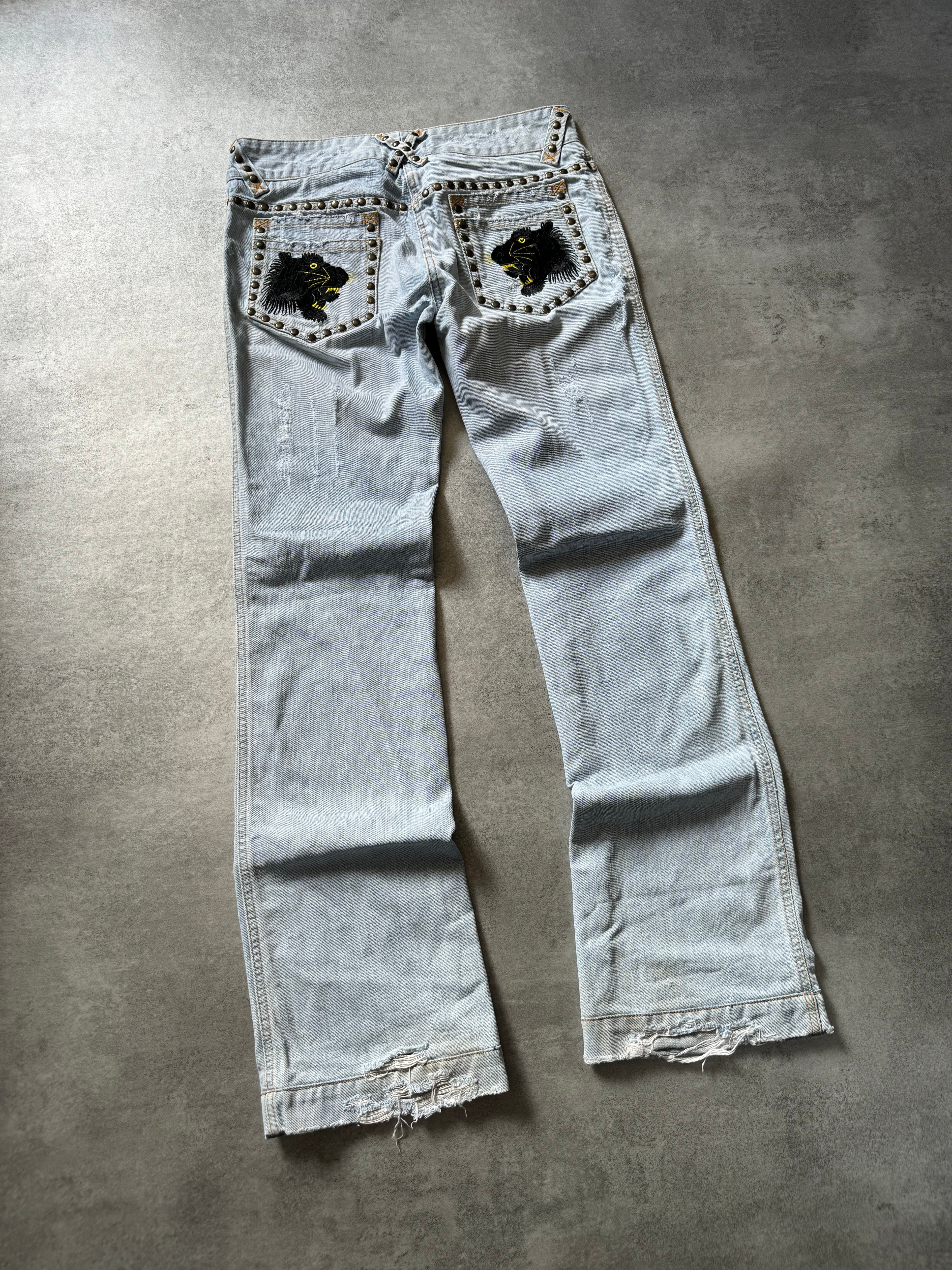 SS2006 Dolce & Gabbana Tiger Embroideries Jeans (S) - 2