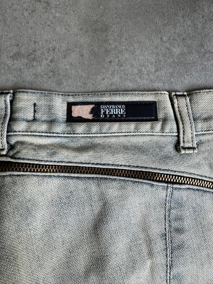 2000s Gianfranco Ferré Full Zip Denim Jeans (S) - 5