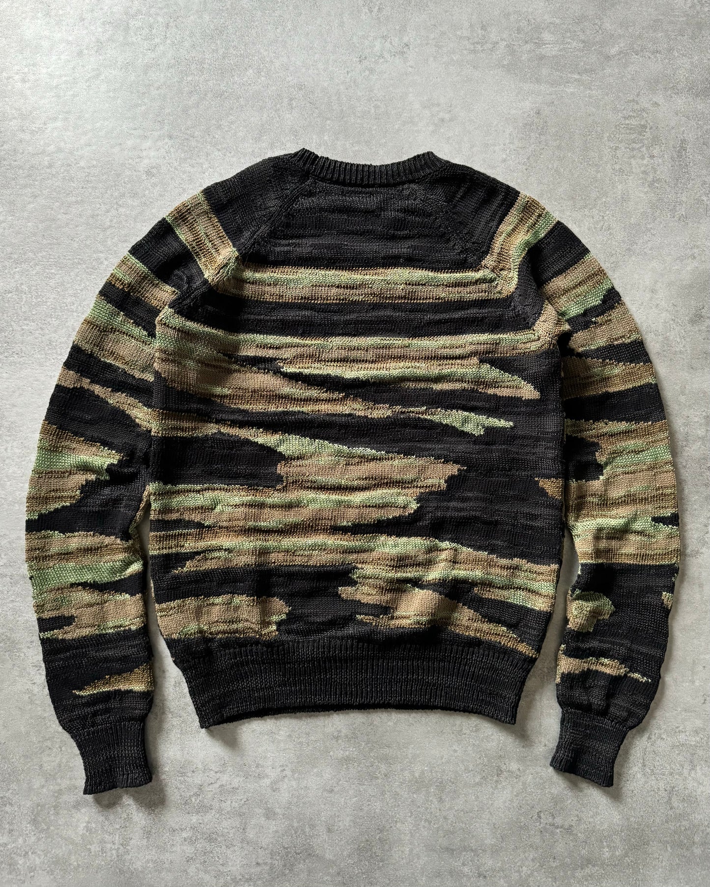 SS2017 Dries Van Noten Janitor Intarsia Knit Sweater Black (S) - 2