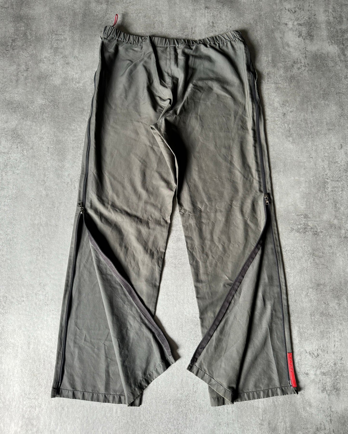 2000s Prada Full Zip Straight Relaxed Pants (M) - 2