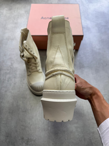 Acne Studios Trooper Cream Ankle Boots (45eu/us11)