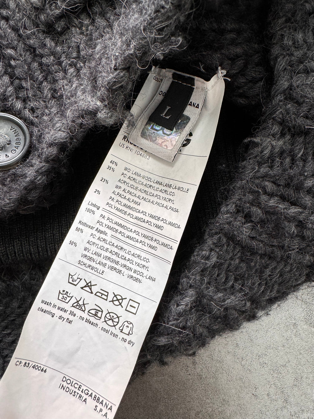 FW2008 Dolce & Gabbana Patched Wool Cardigan Jacket