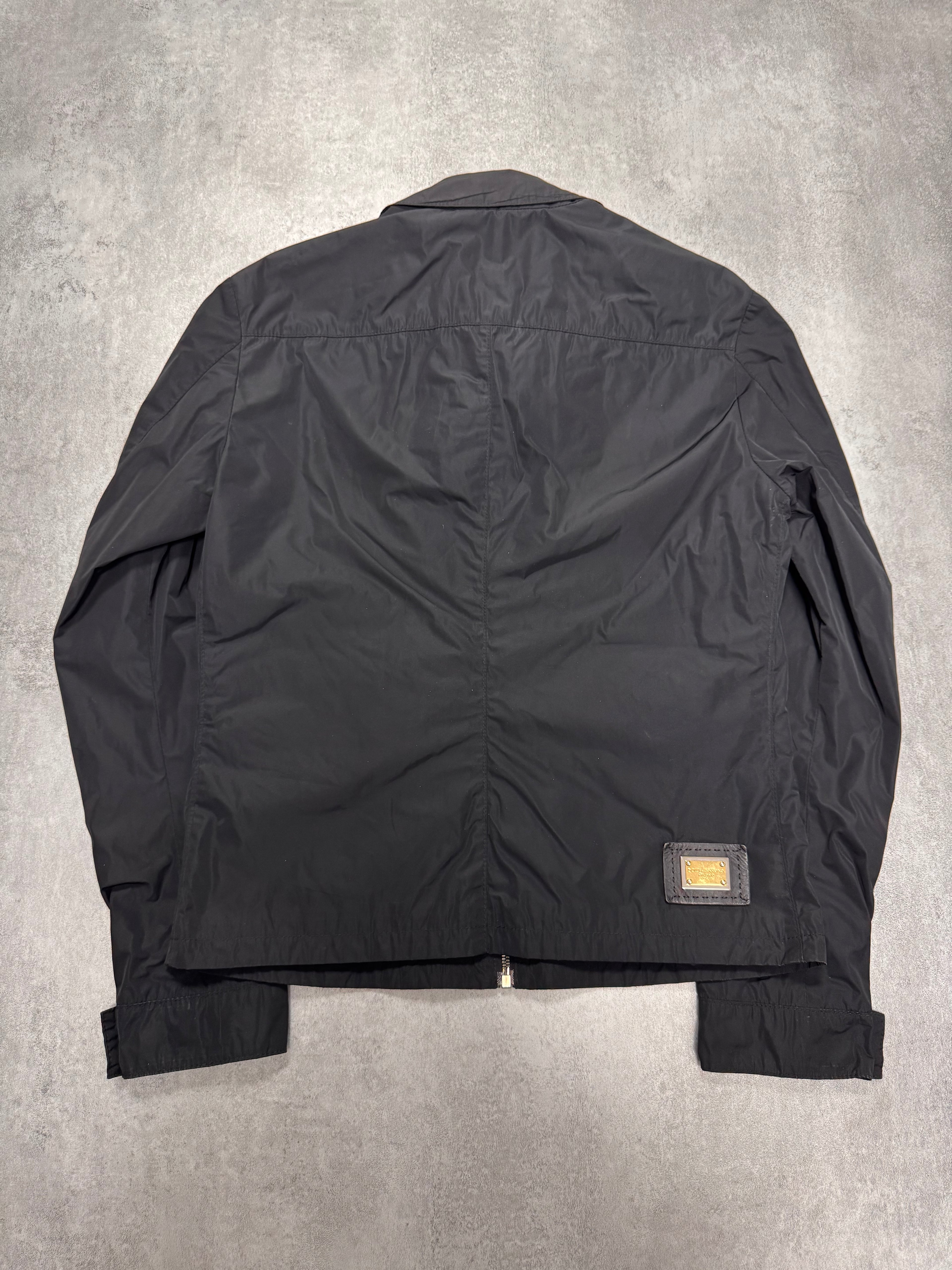 2000s Dolce & Gabbana Black Nylon Zip Jacket