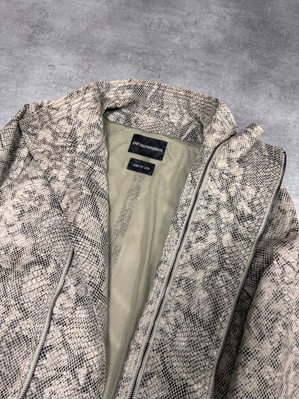 SS2011 Emporio Armani 2-Zip Snake Printed Jacket