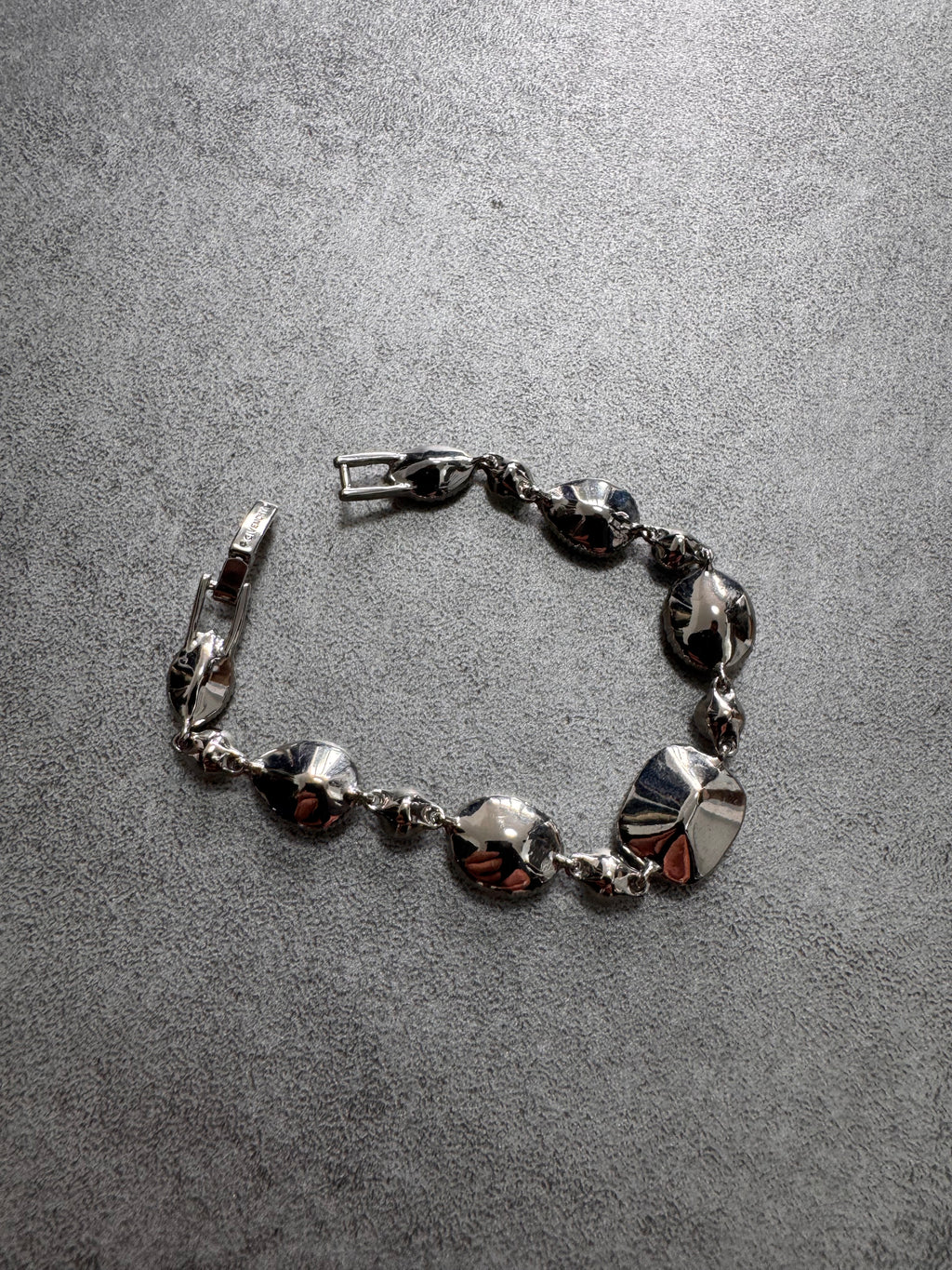 1990s Givenchy Gemstones Reversible Stainless Steel Bracelet