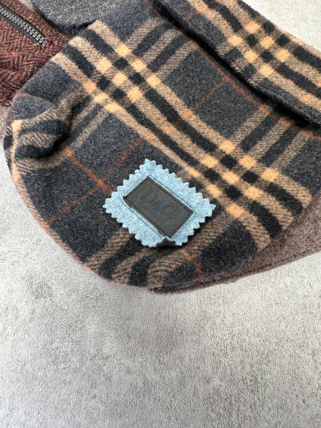 2000s Dolce & Gabbana Multi-Pocket Wool Cross Body Bag