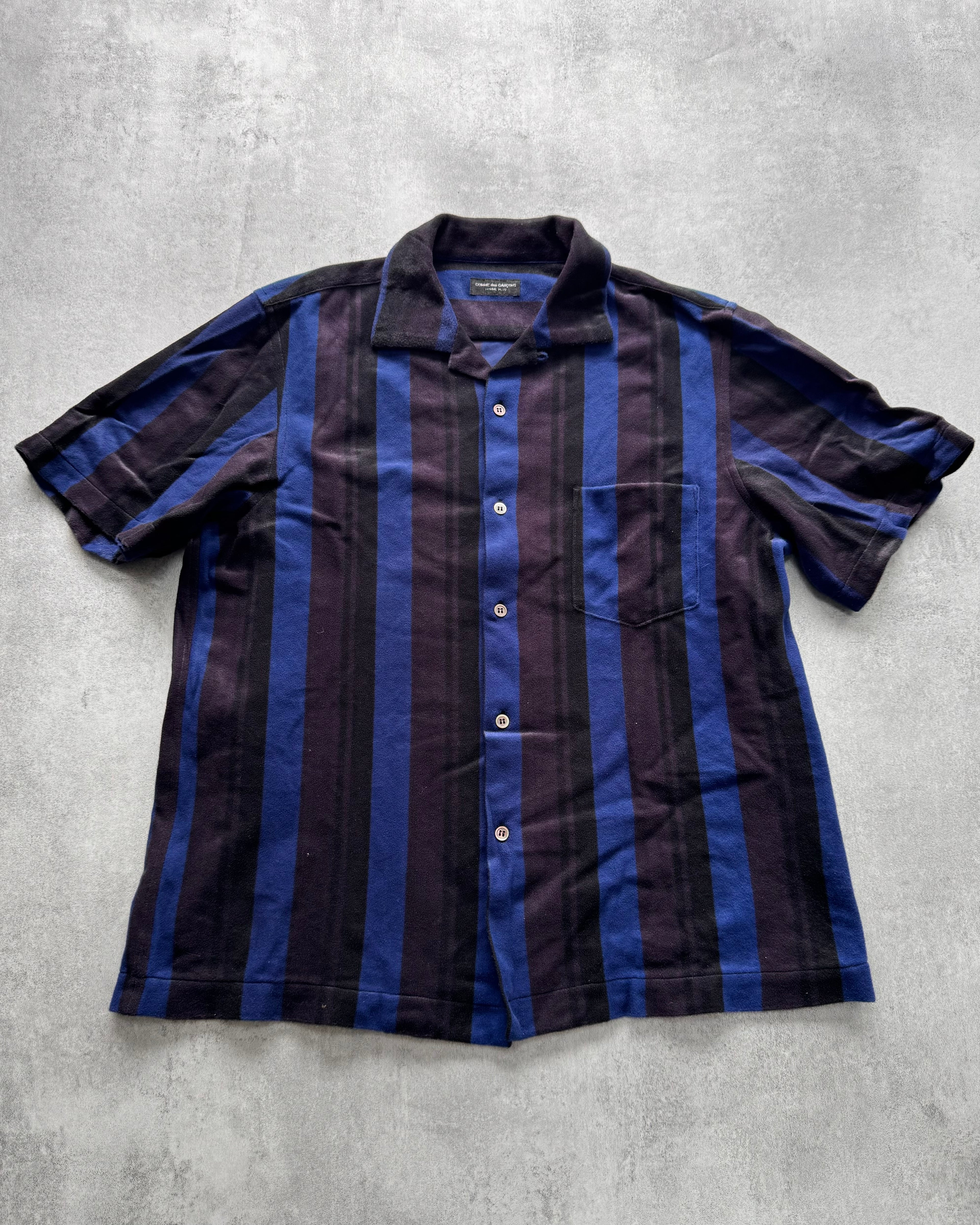 SS1996 Comme Des Garçons Homme Plus Striped Velvet Shirt
