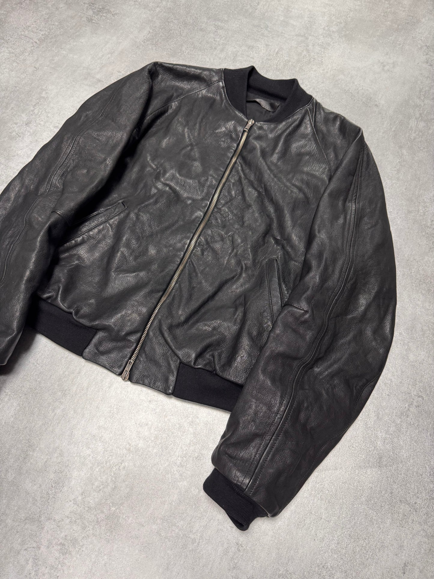 FW2015 Haider Ackermann Sample MA-1 Bomber Leather Jacket (S)