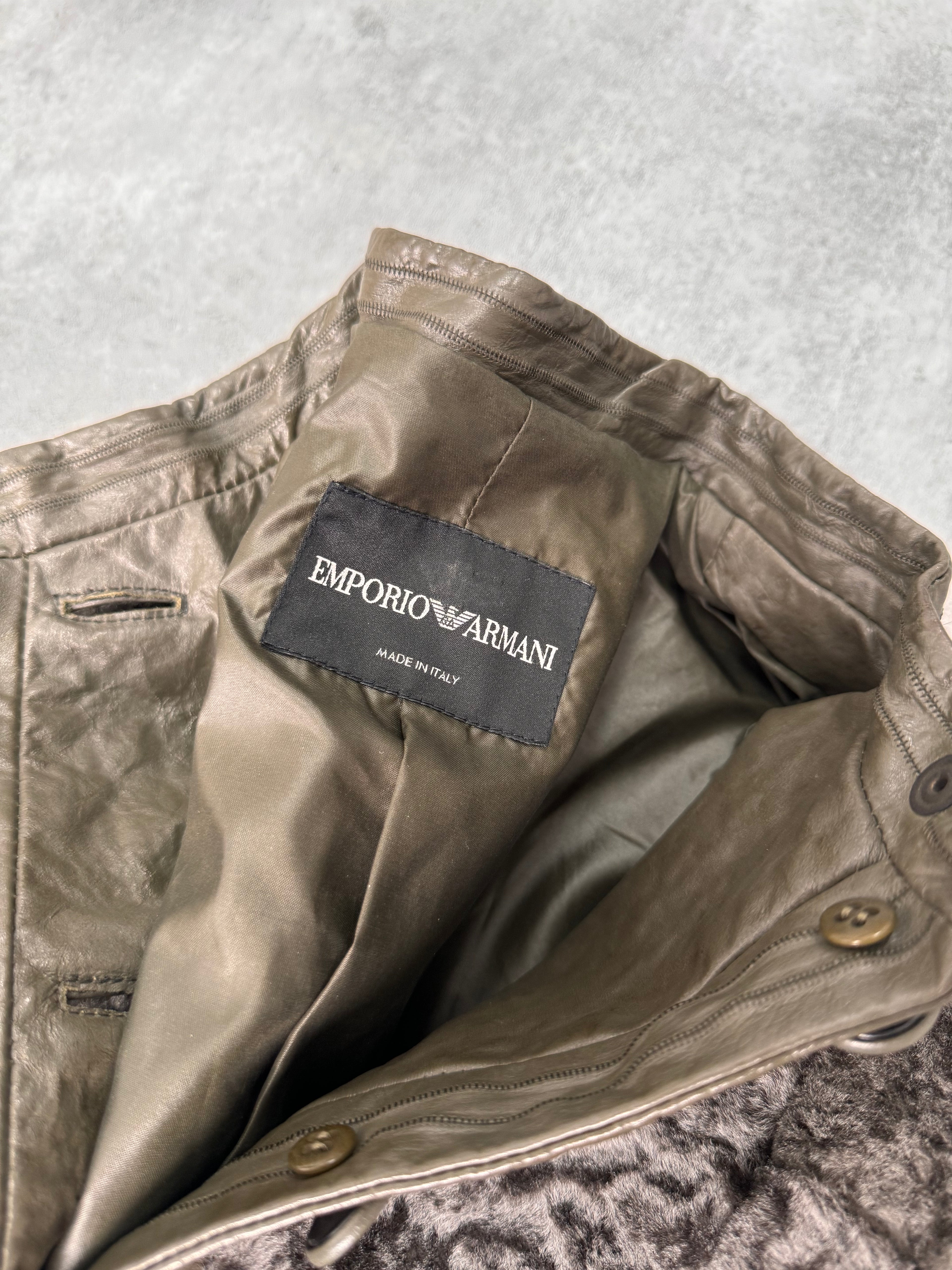 FW2010 Emporio Armani Sheepskin Leather Jacket