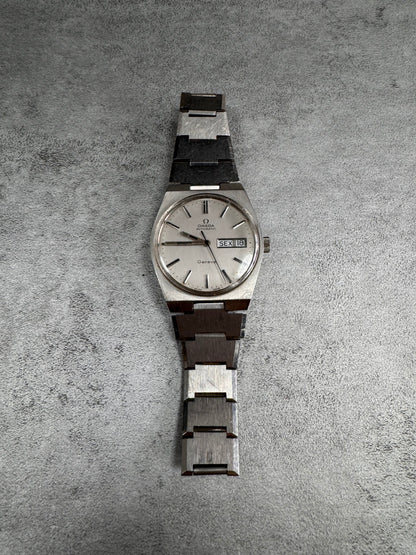 1970s Omega Genève Automatic Day-Date Grey Dial 166.0125 Watch (OS)