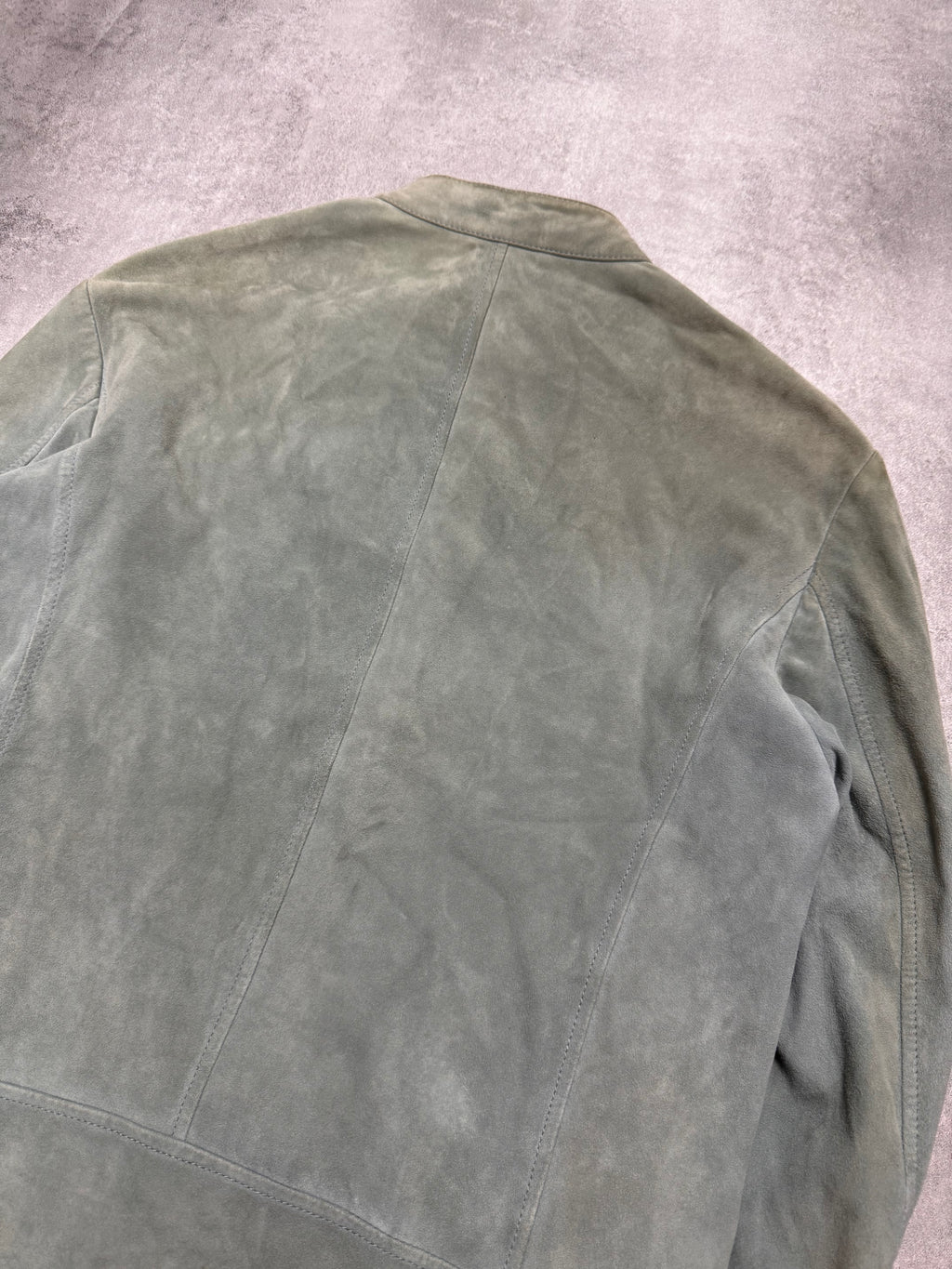 SS2019 Emporio Armani Alga Green Suede Leather Jacket