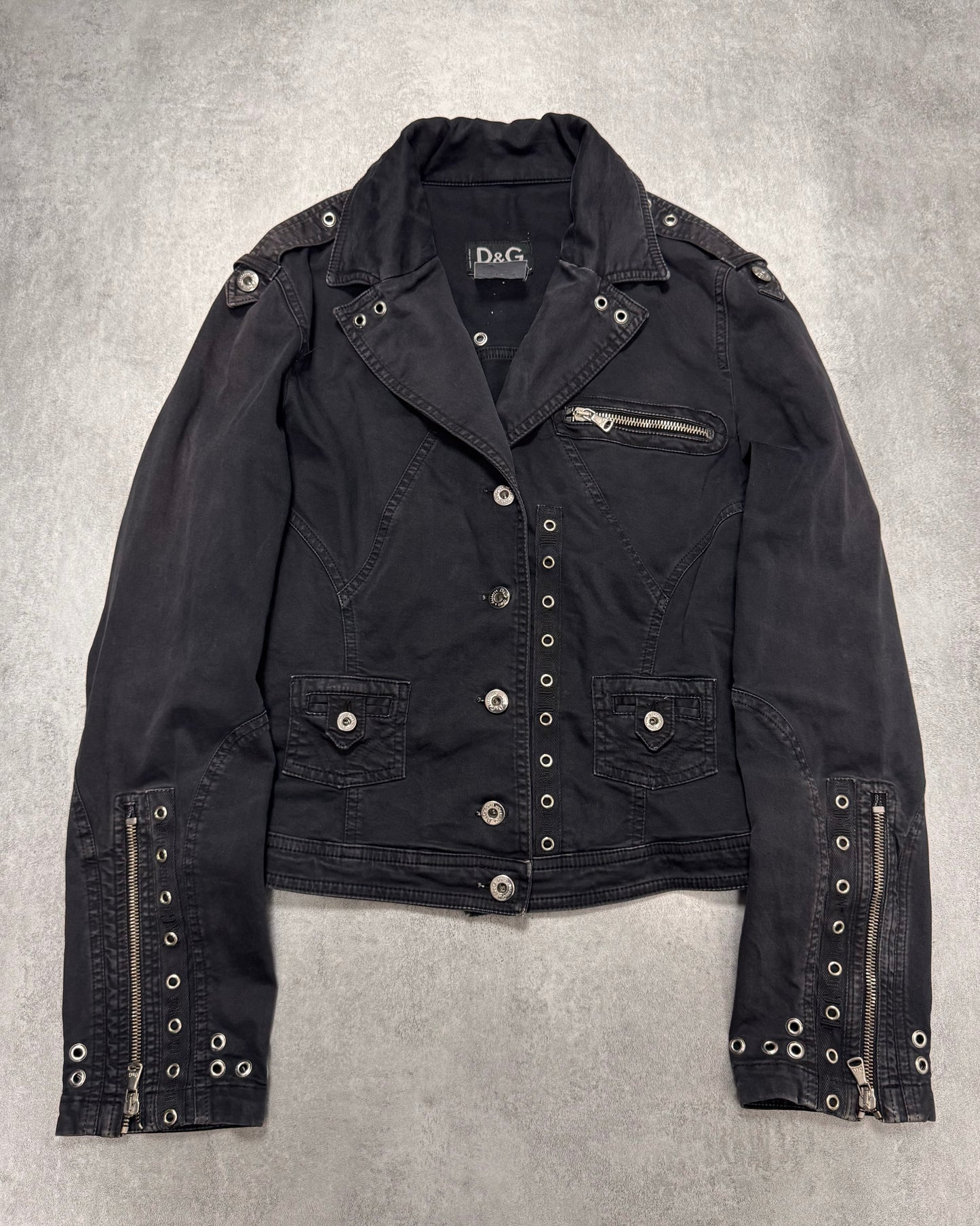 2000s Dolce & Gabbana Bondage Black Jacket (XS)