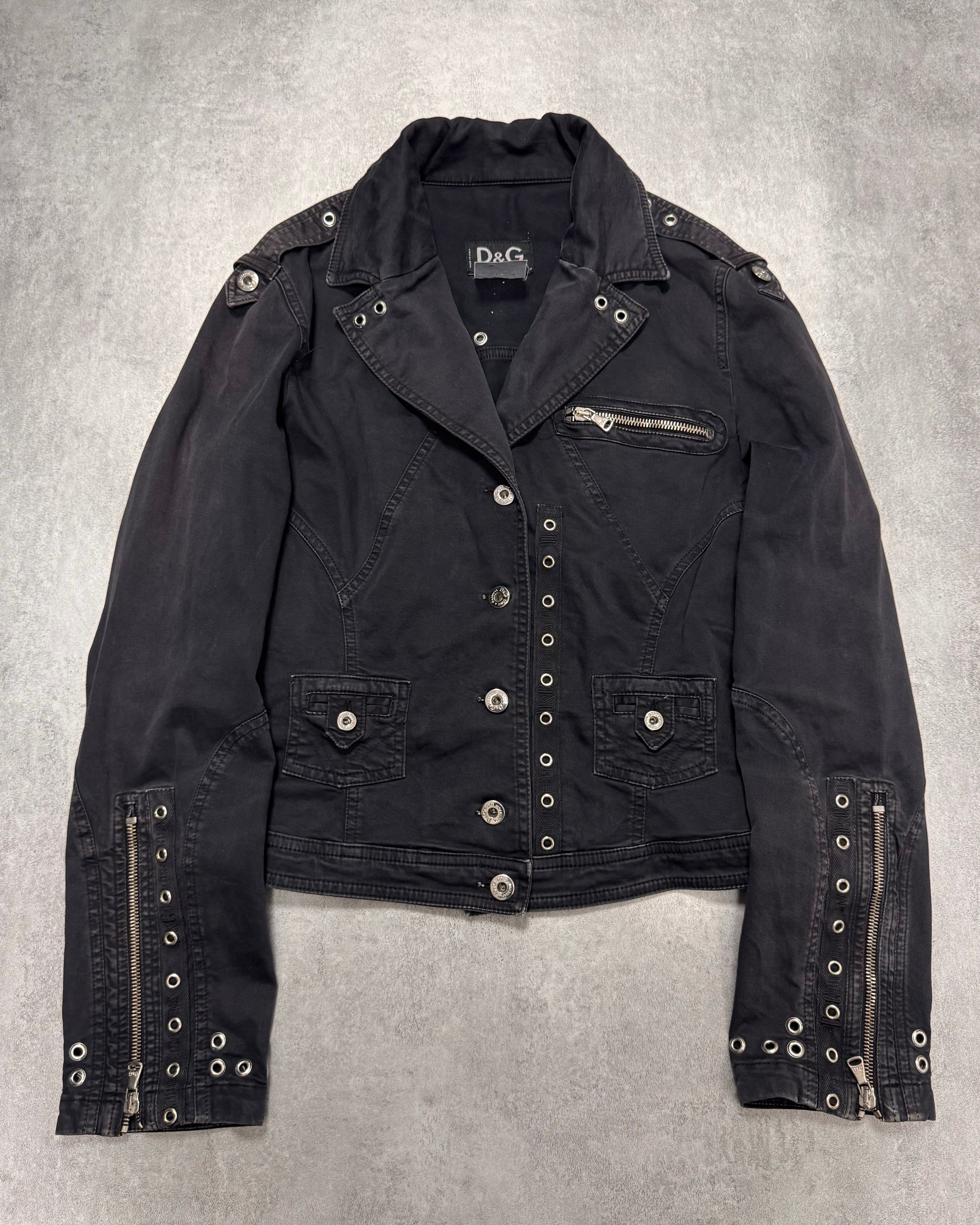 2000s Dolce & Gabbana Bondage Black Jacket