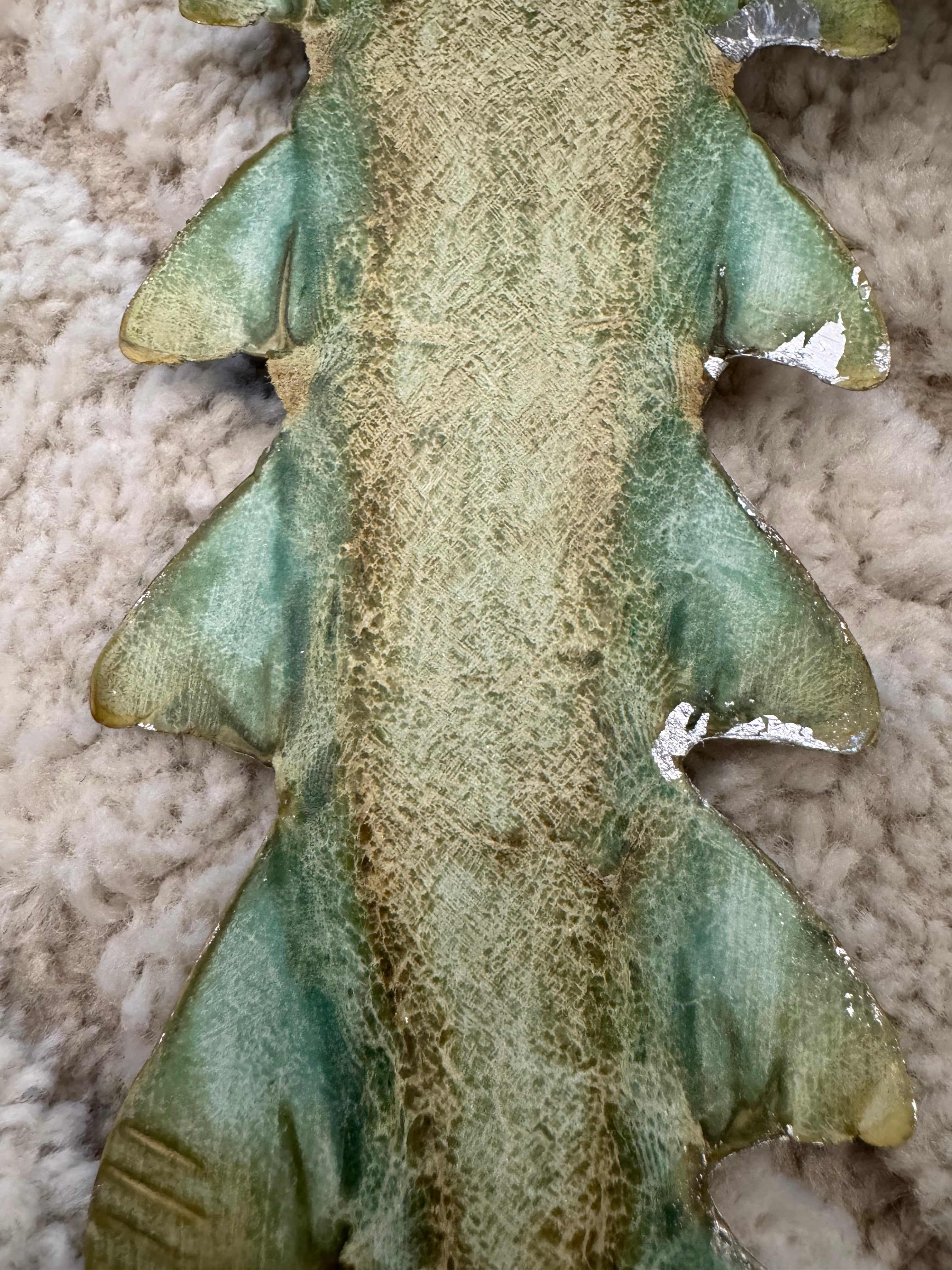 SS2005 Roberto Cavalli Sliver Crocodile Leather Belt