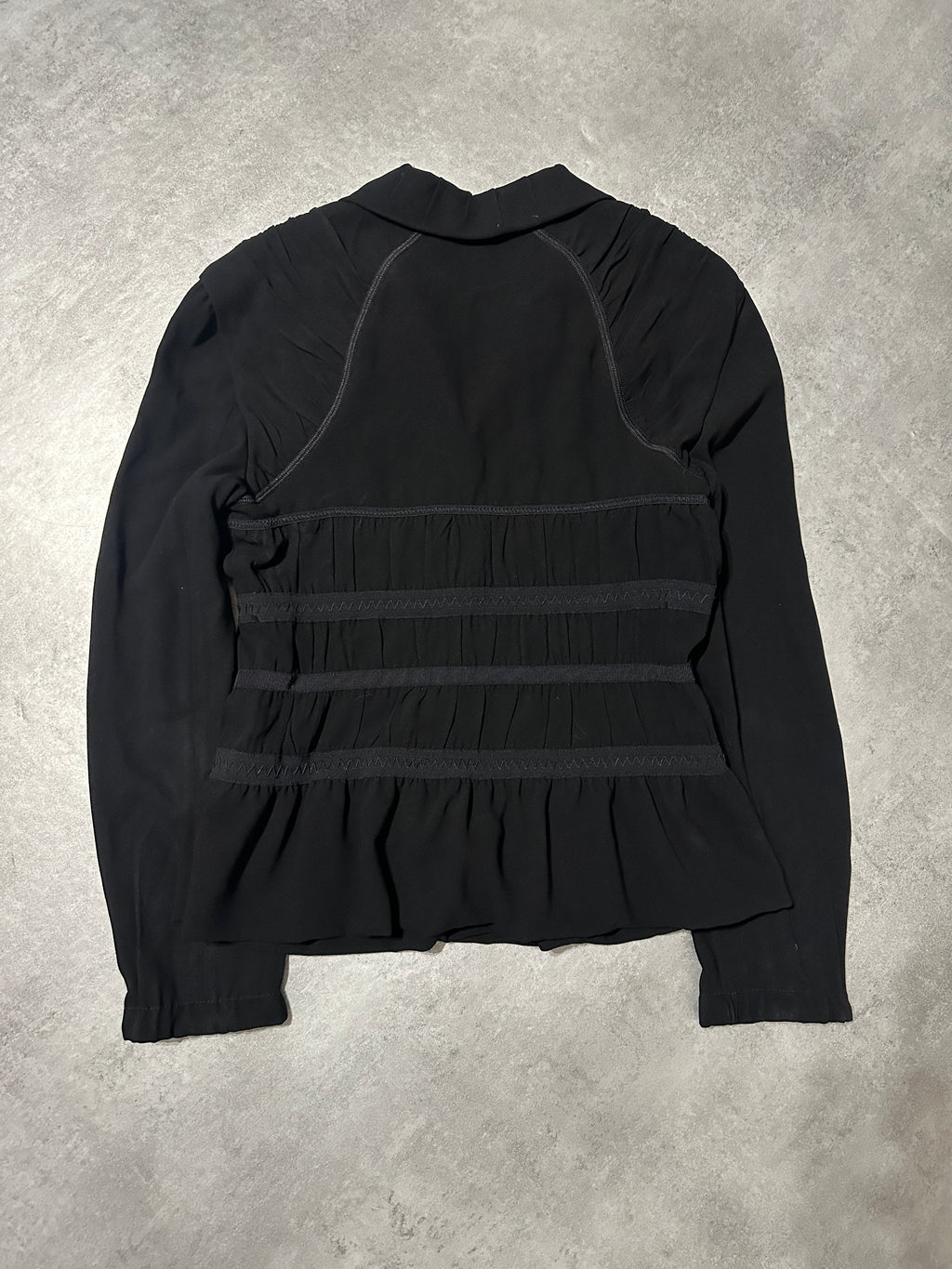 SS2007 Prada Black Pleats Shirt