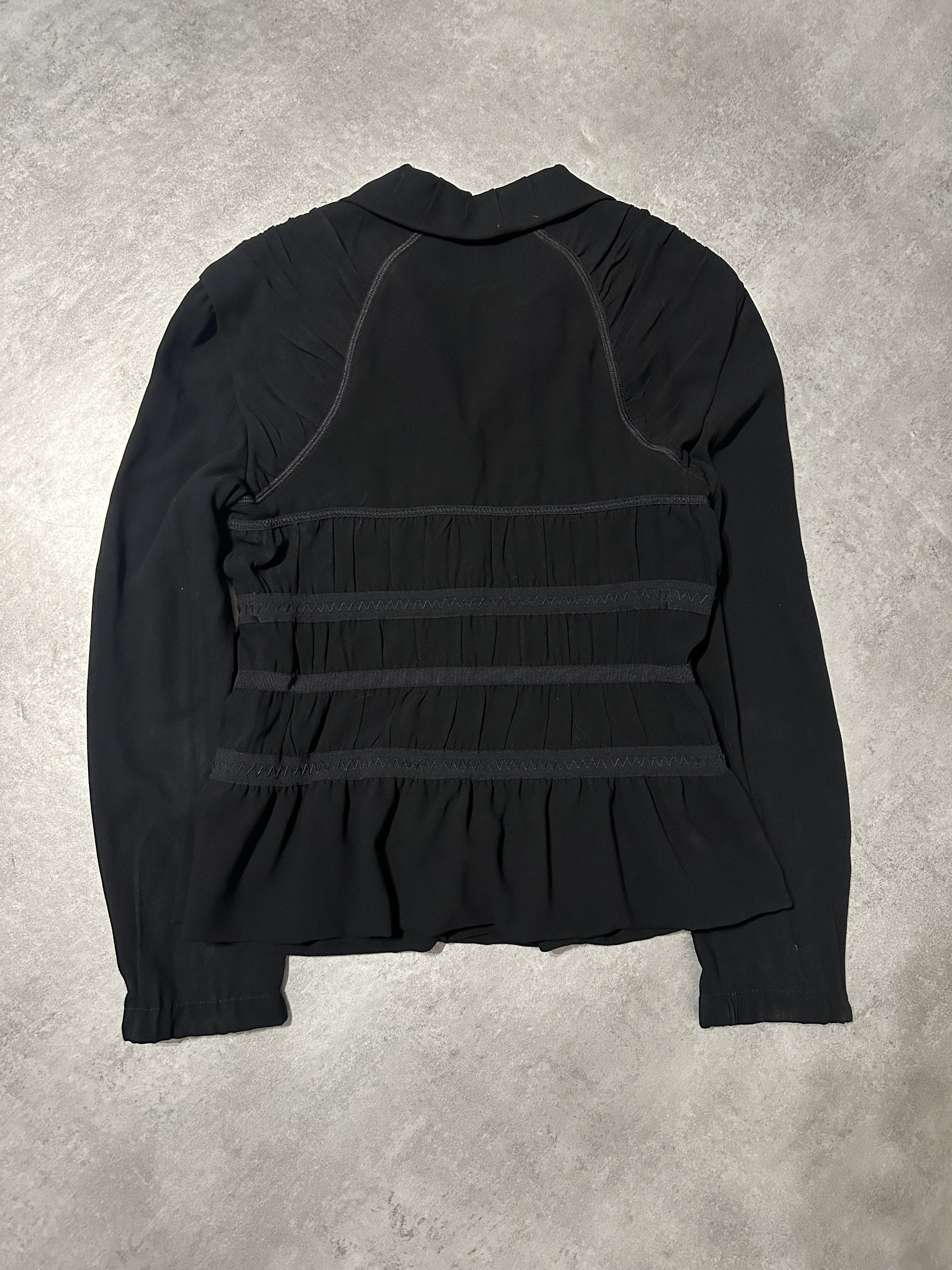SS2007 Prada Black Pleats Shirt