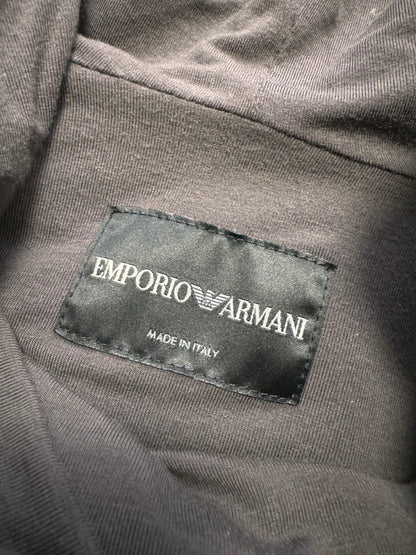 FW2012 Emporio Armani Brown Hooded Leather Jacket (XS/S)