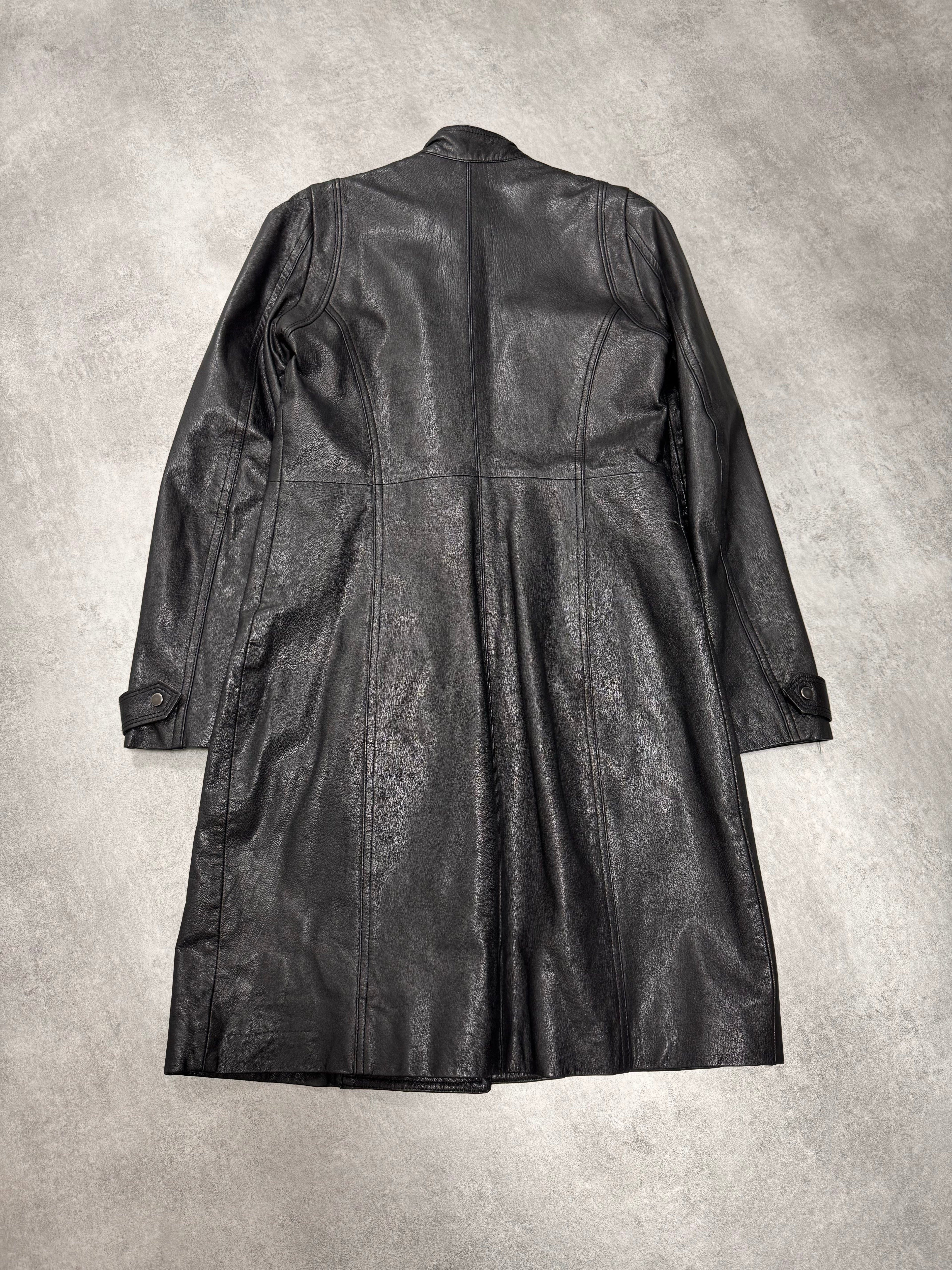 2000s Plein Sud Discreet Leather Trench Coat