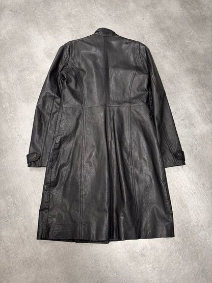 2000s Plein Sud Discreet Leather Trench Coat (XS)