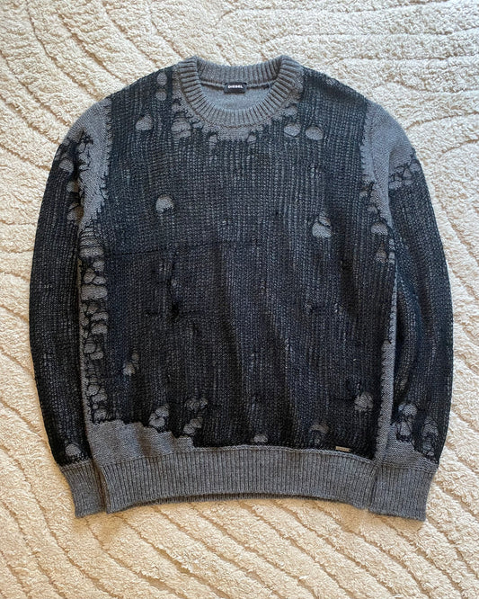 Diesel Destroyed Spiderweb Sweater (XL)