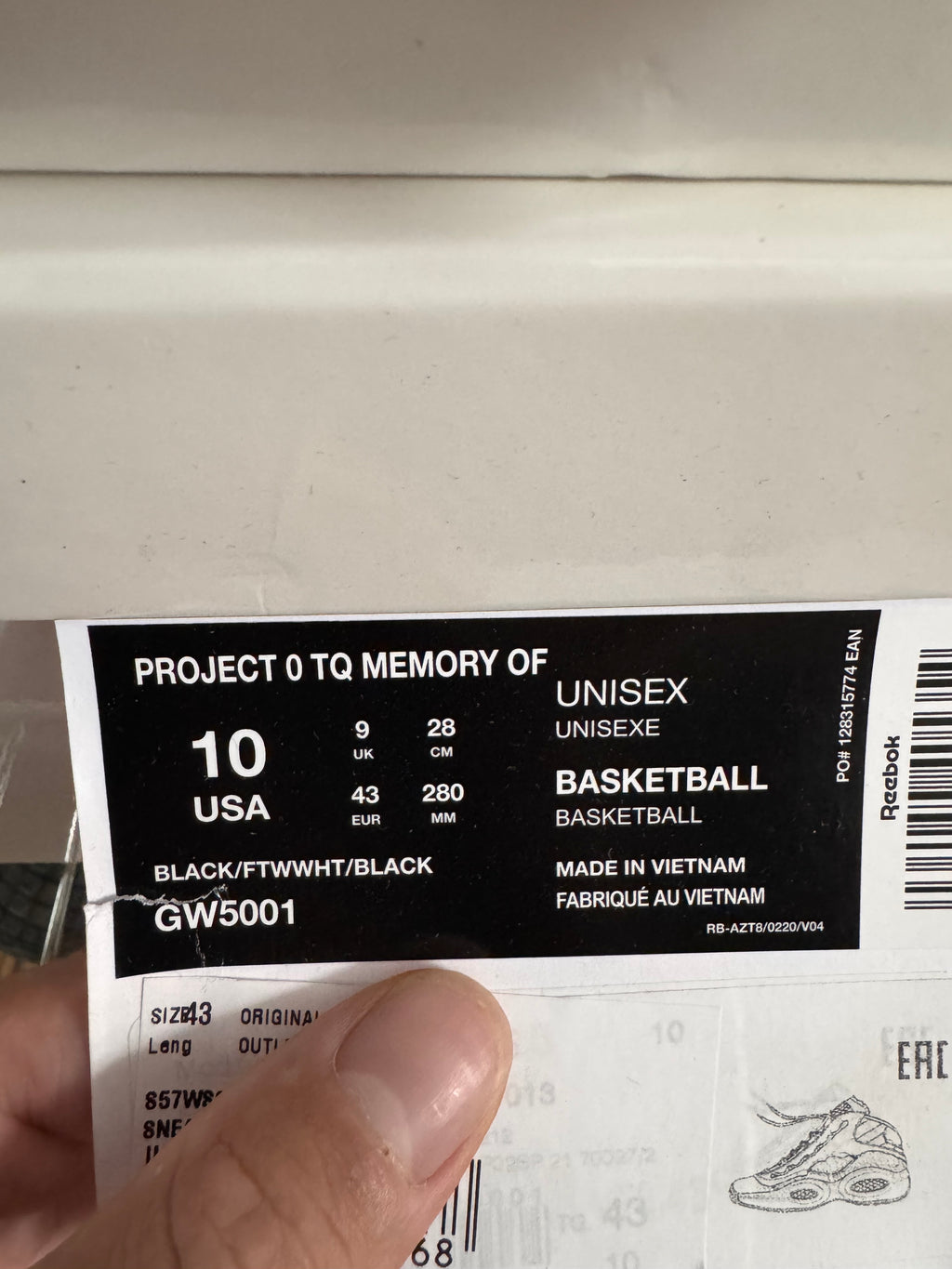 Reebok x Maison Margiela Question Mid Black Sneakers