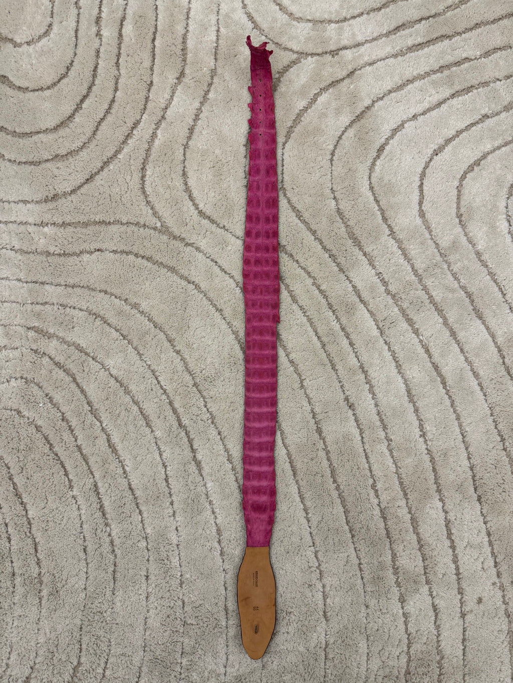 SS2005 Roberto Cavalli 亮粉色鳄鱼皮腰带