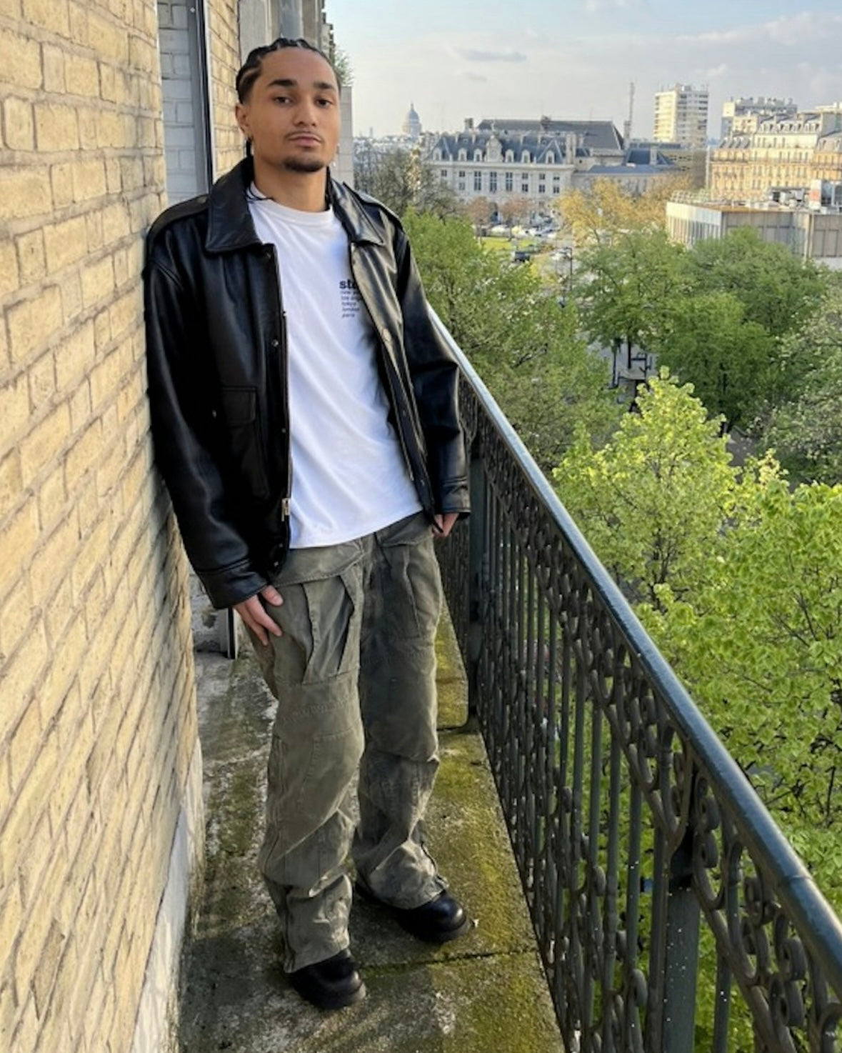 1990s Avirex Army New-York Leather Jacket (L)