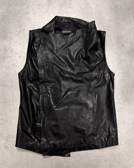 SS2011 Emporio Armani Asymmetrical Goat Leather Vest (S)