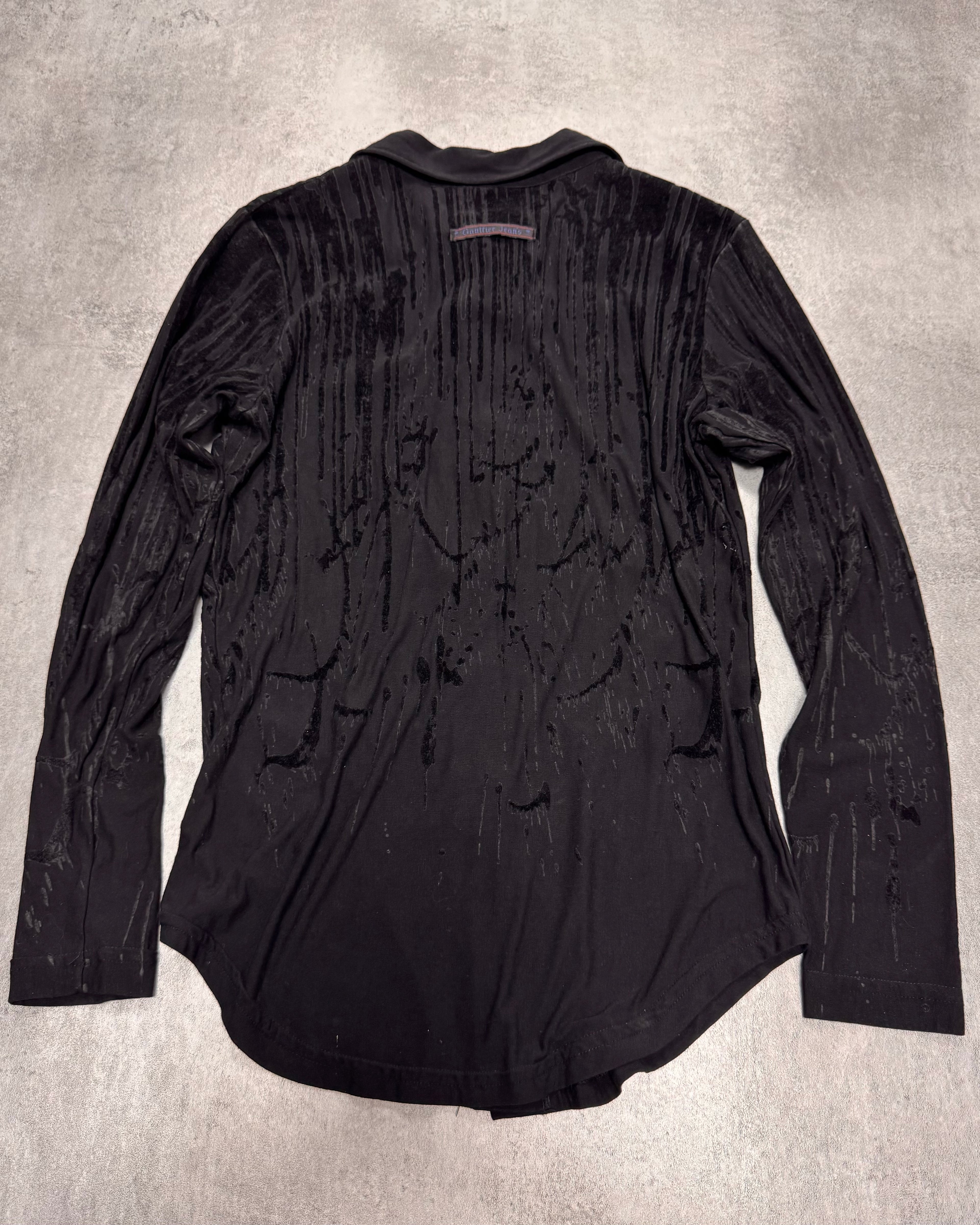 AW1998 Jean Paul Gaultier Blood Drip Black Shirt