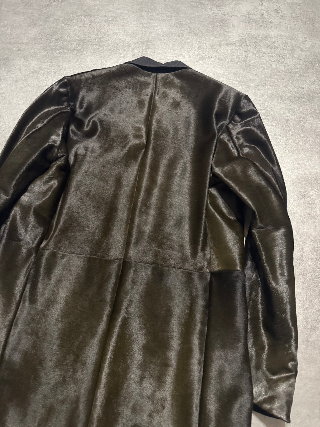 Marni Fur Calf Leather & Wool Long Jacket