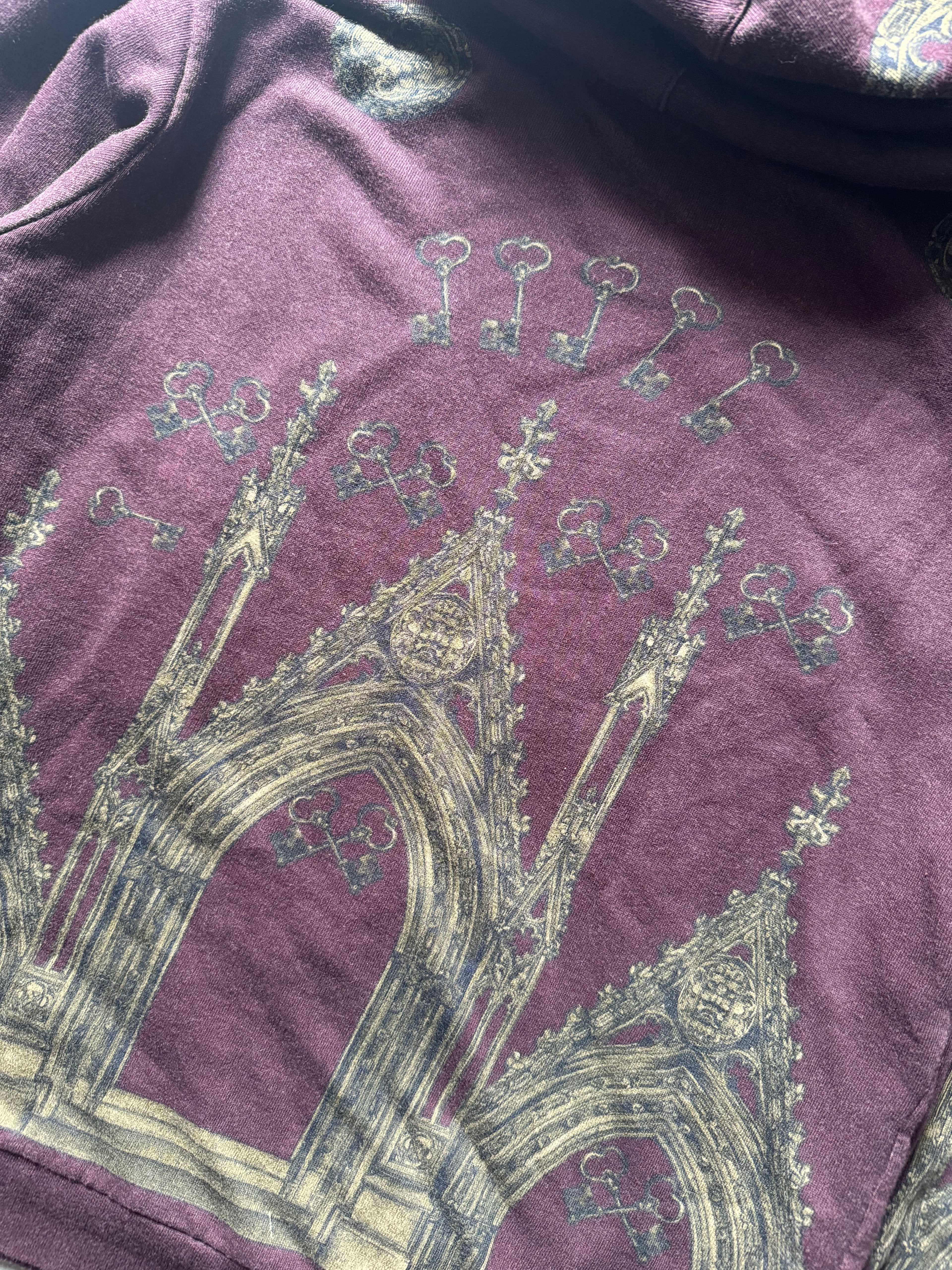 2000s Dolce & Gabbana Royal Bordeaux Hoodie  (S) - 4