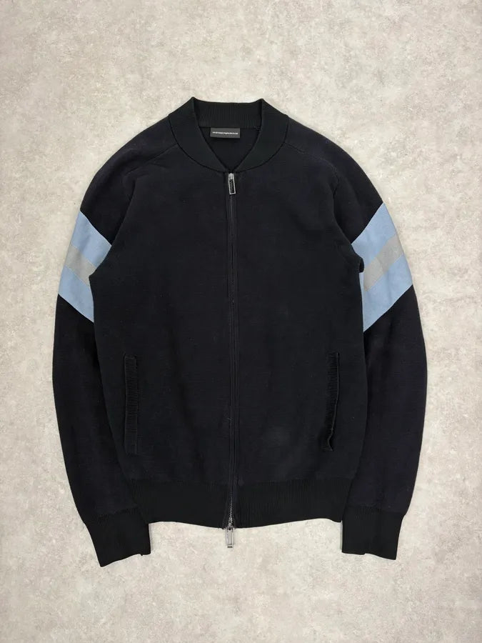AW2019 Emporio Armani Navy Slim Zip-up Sweater FEcFanM 0