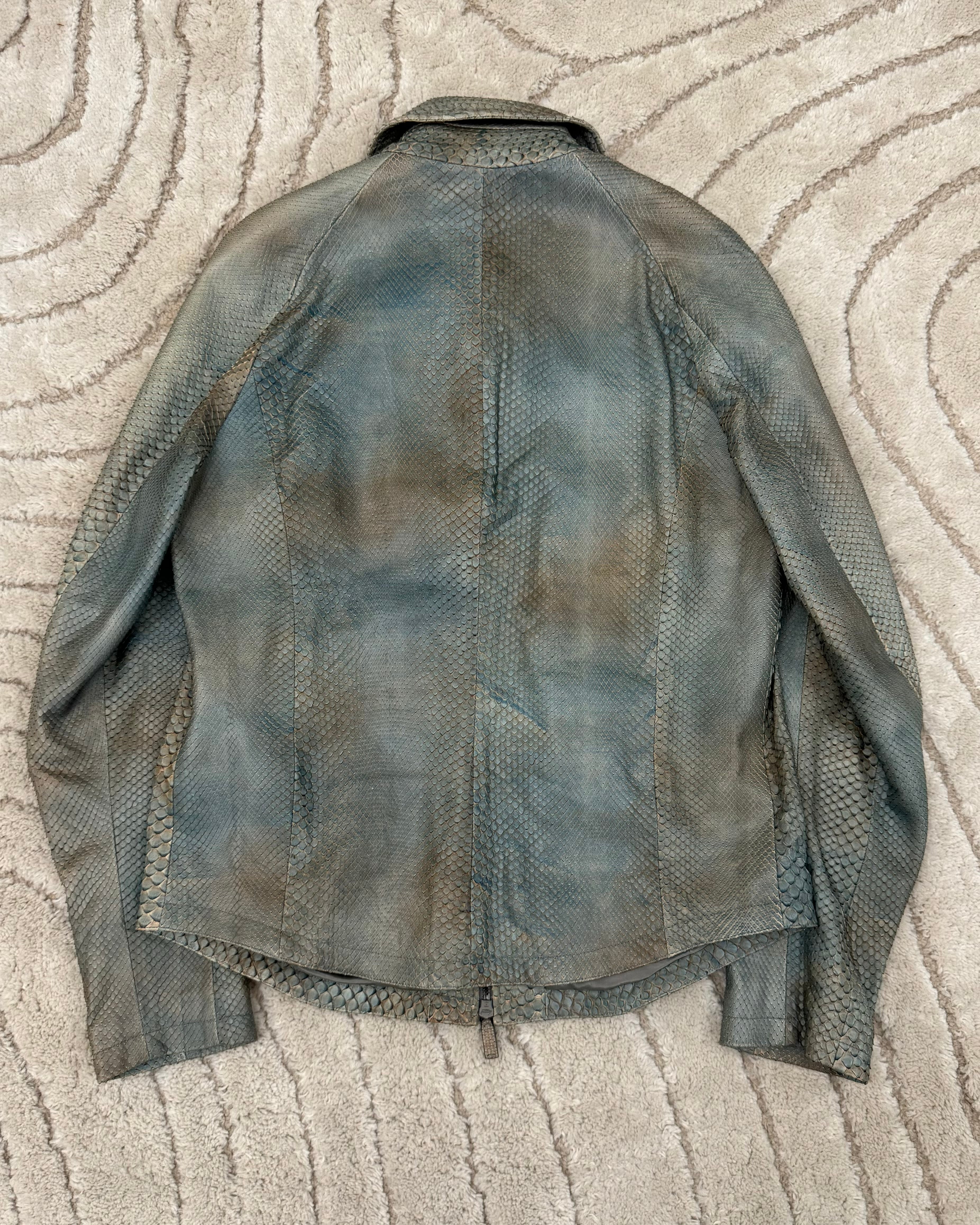 SS2011 Giorgio Armani Aurora Borealis Python Leather Jacket