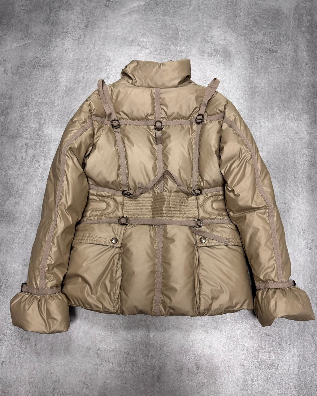 1990s Roberto Cavalli Parachute Bondage Puffer Jacket
