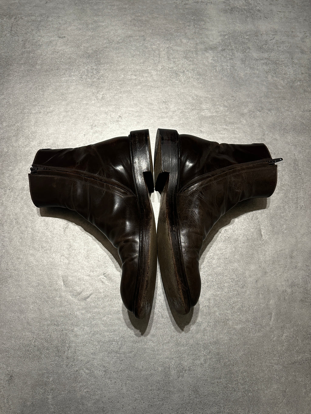 Maison Margiela Leather Brown Ankle Boots