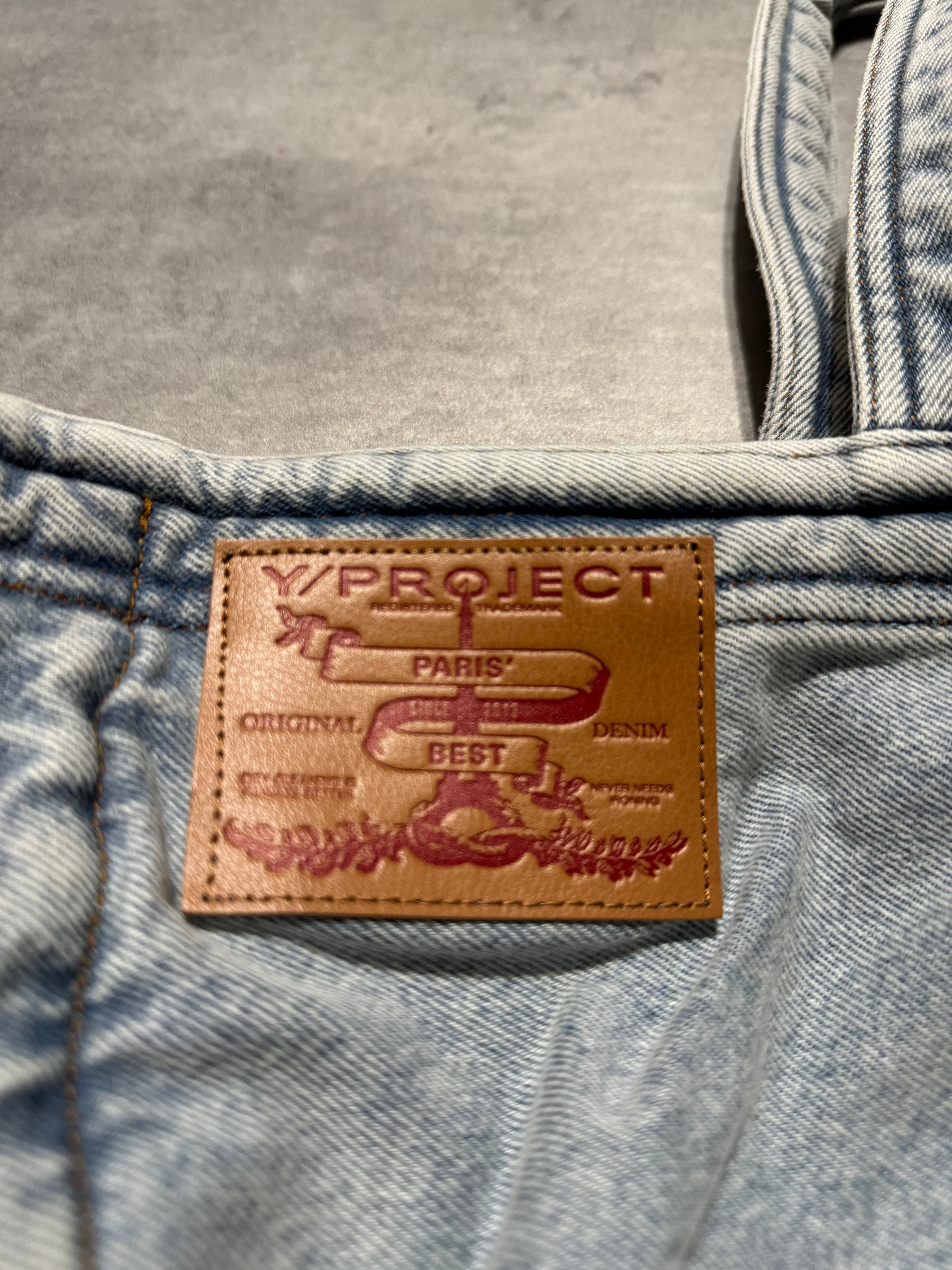 SS2024 Y/Project Ice Blue Denim Extra Cabas Bag (OS) - 10