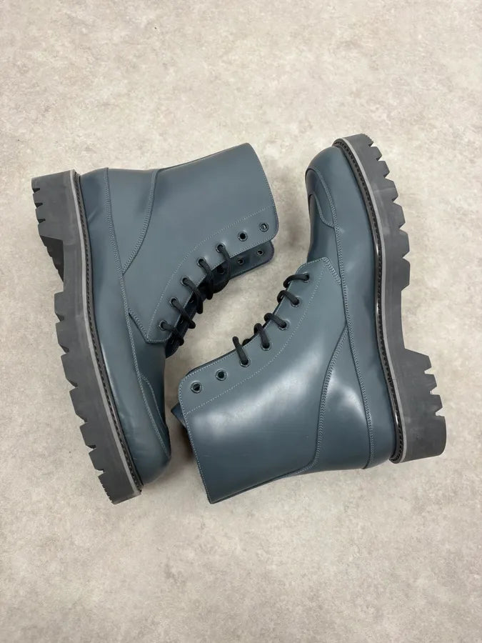 Louis Vuitton Night Blue Sample Leather Boots by Virgil Abloh rEJfZax 5
