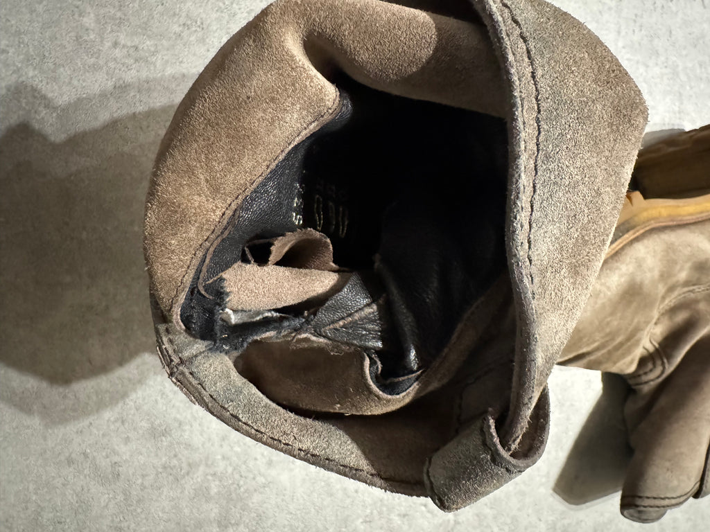 Prada Beige Suede Leather Boots